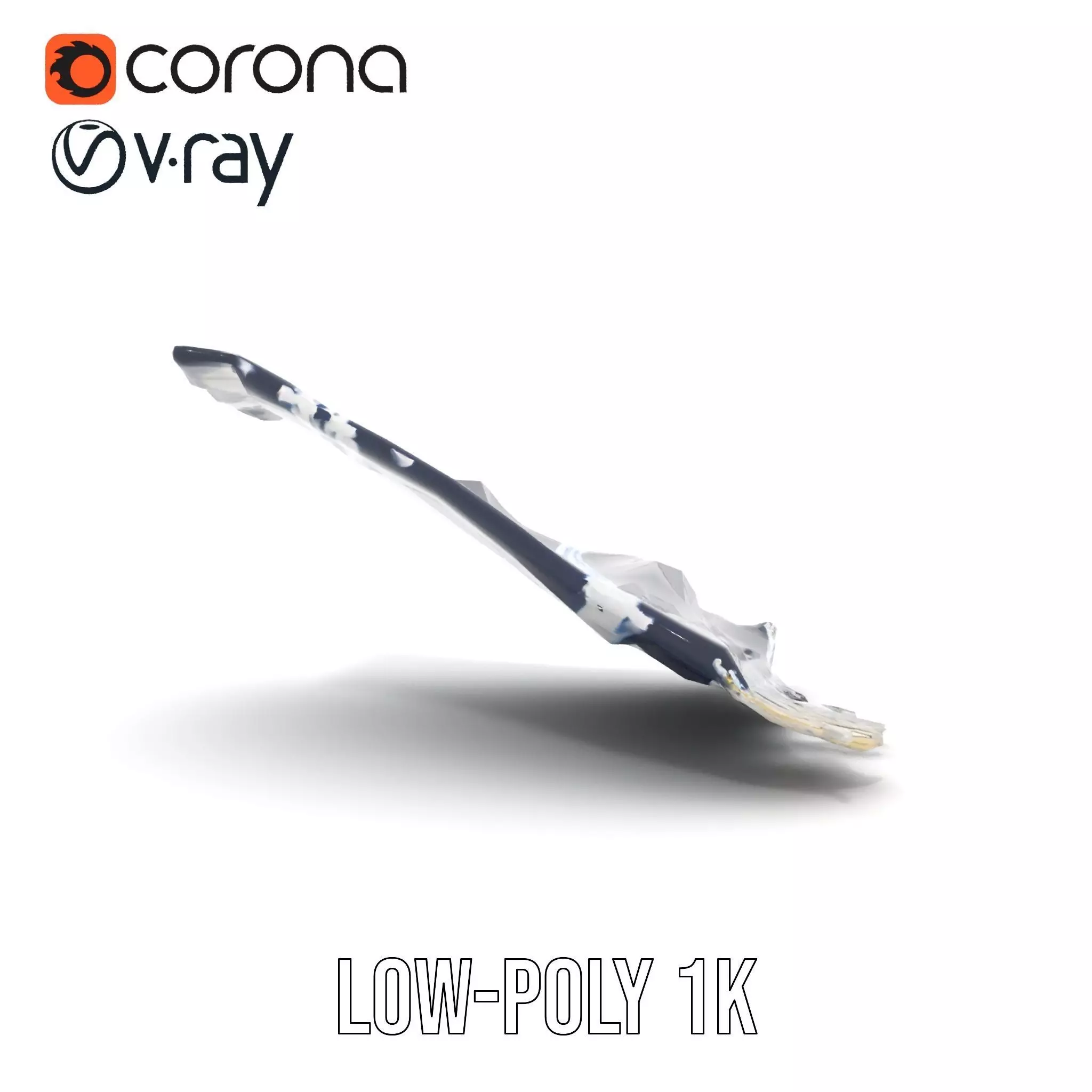 Navy Striped Towel model pack Low-poly 3D model_8