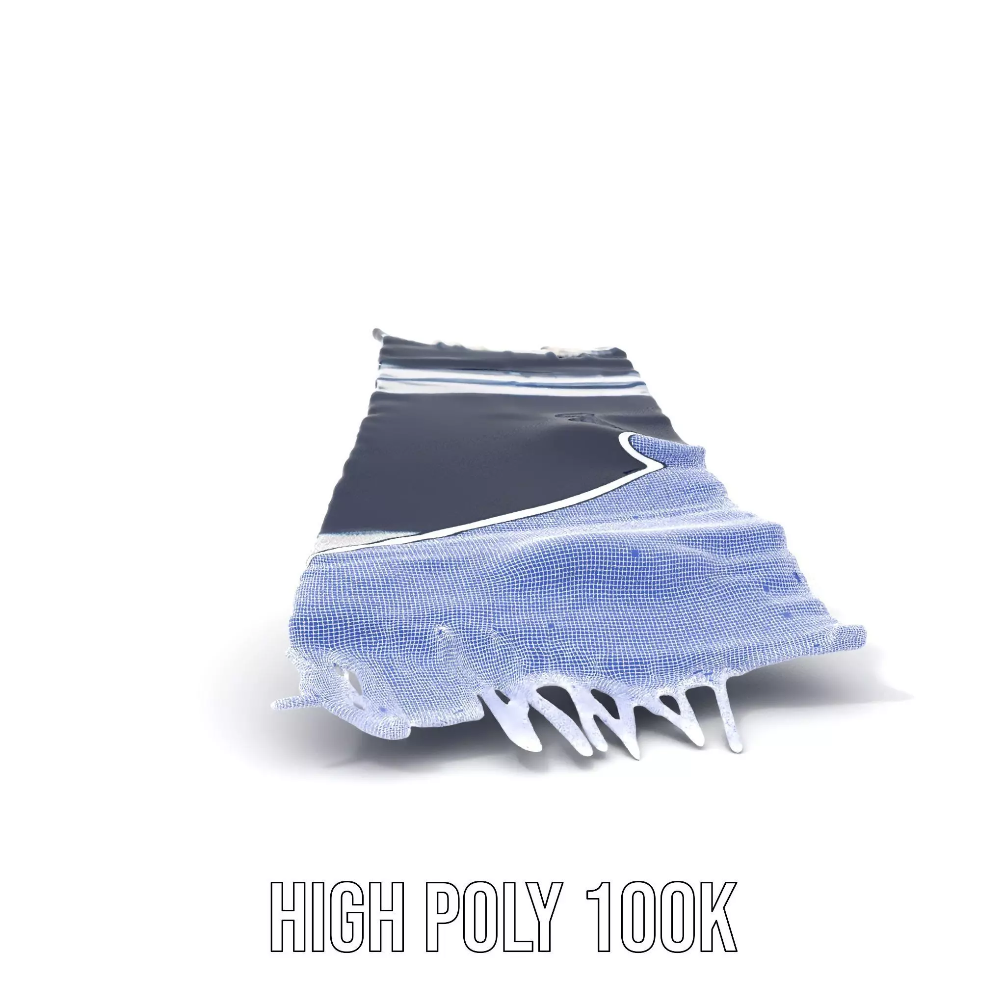 Navy Striped Towel model pack Low-poly 3D model_5