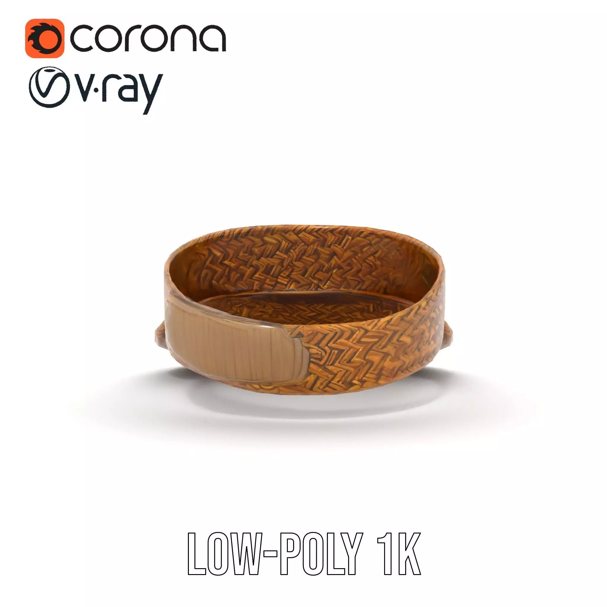 Natural Straw Sun Visor model pack Low-poly 3D model_10