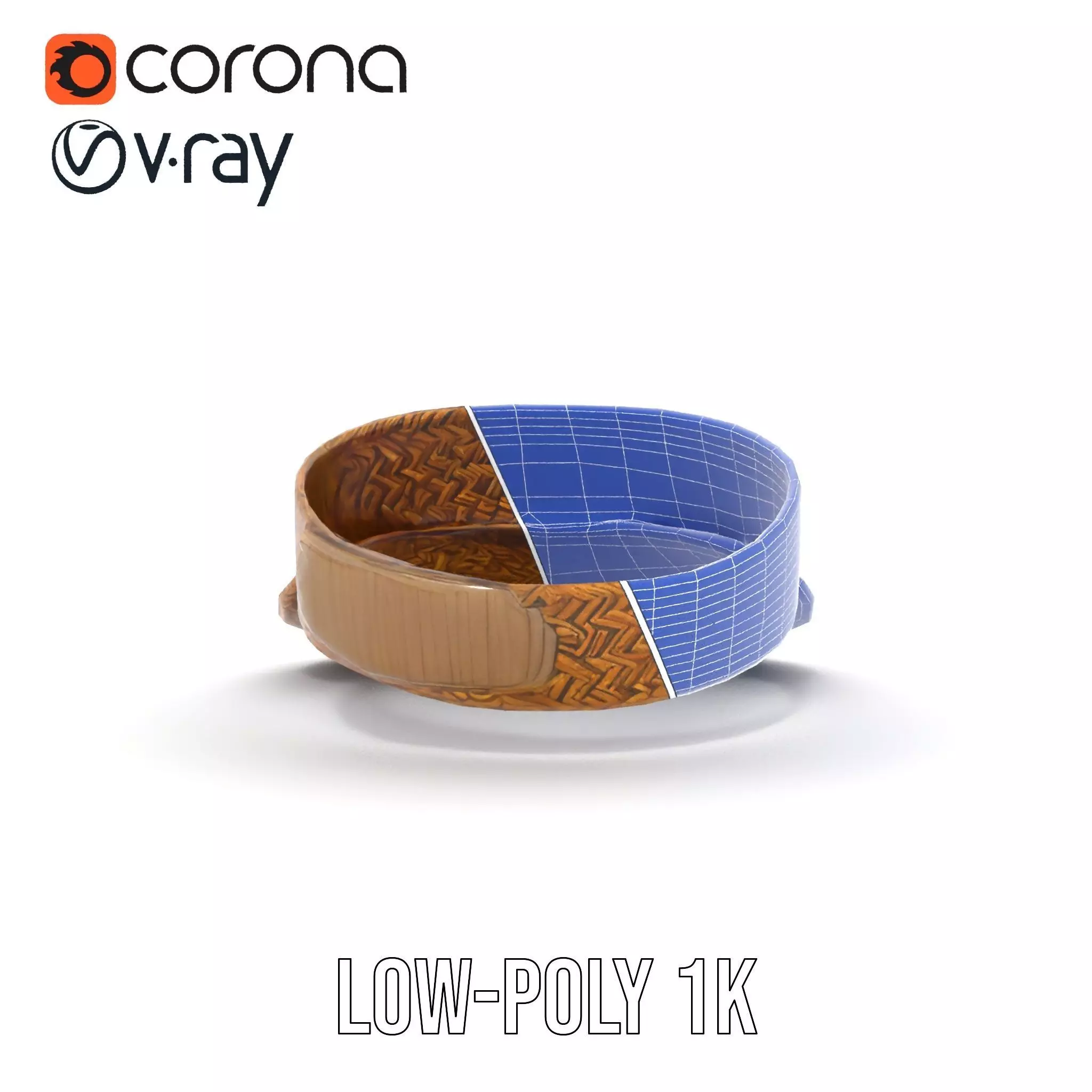 Natural Straw Sun Visor model pack Low-poly 3D model_31