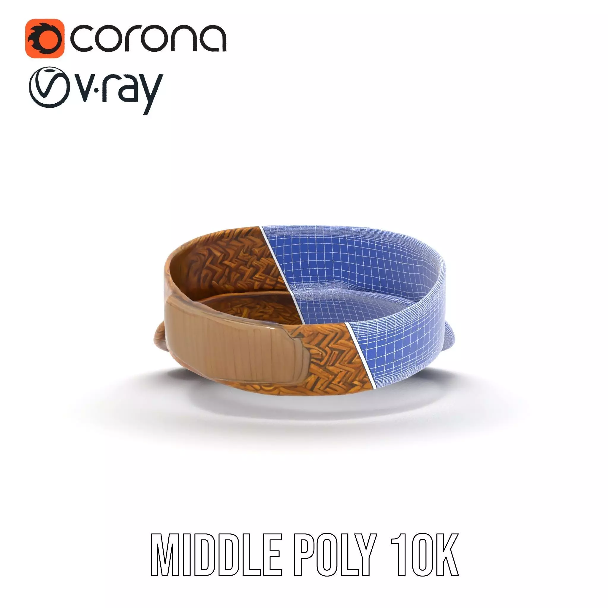 Natural Straw Sun Visor model pack Low-poly 3D model_22