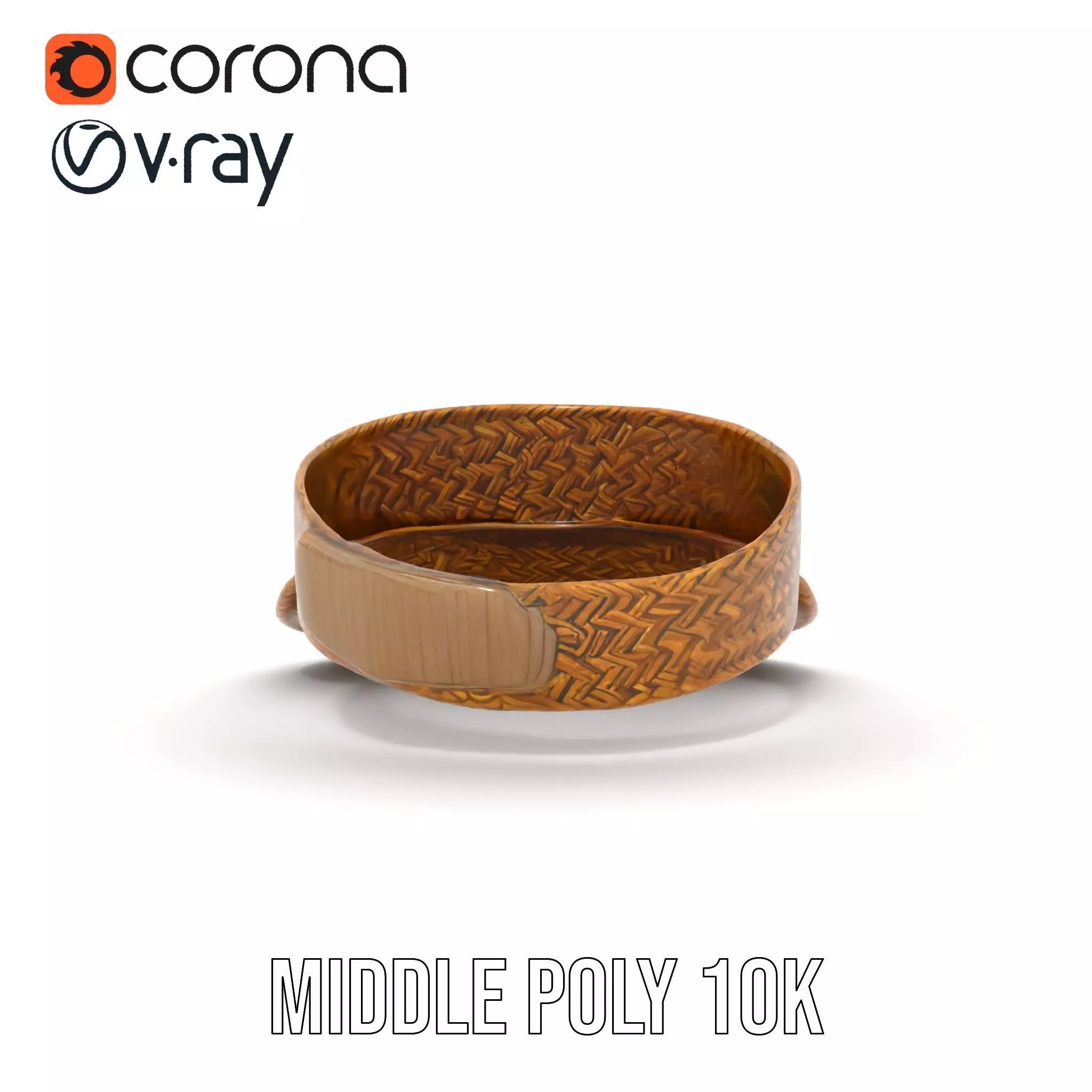 Natural Straw Sun Visor model pack Low-poly 3D model_12