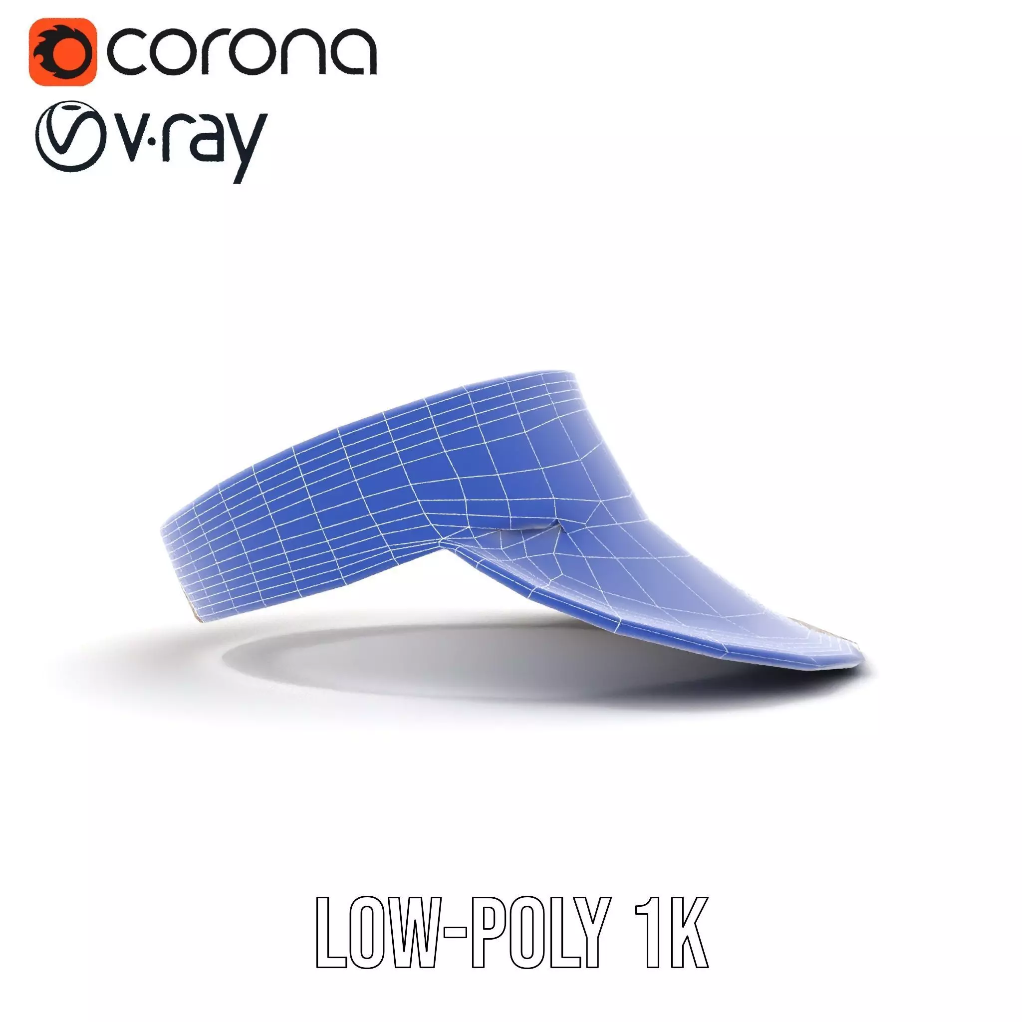 Natural Straw Sun Visor model pack Low-poly 3D model_26