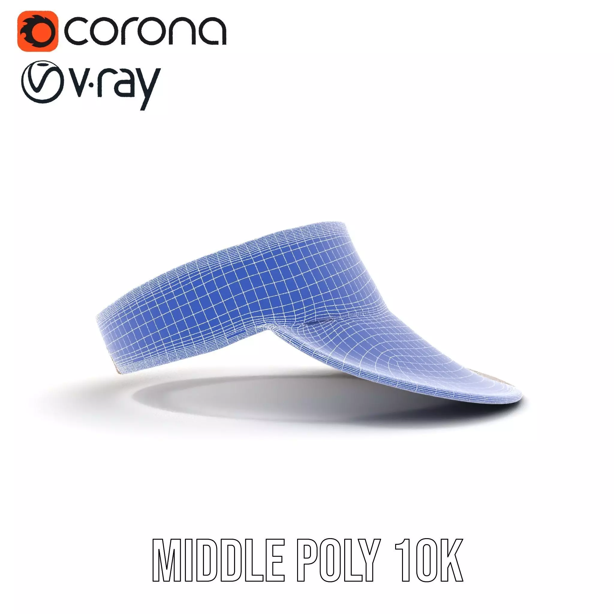 Natural Straw Sun Visor model pack Low-poly 3D model_30