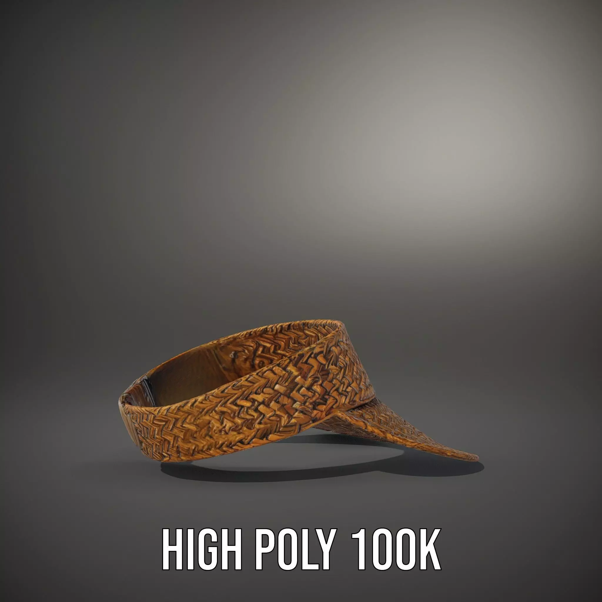 Natural Straw Sun Visor model pack Low-poly 3D model_9