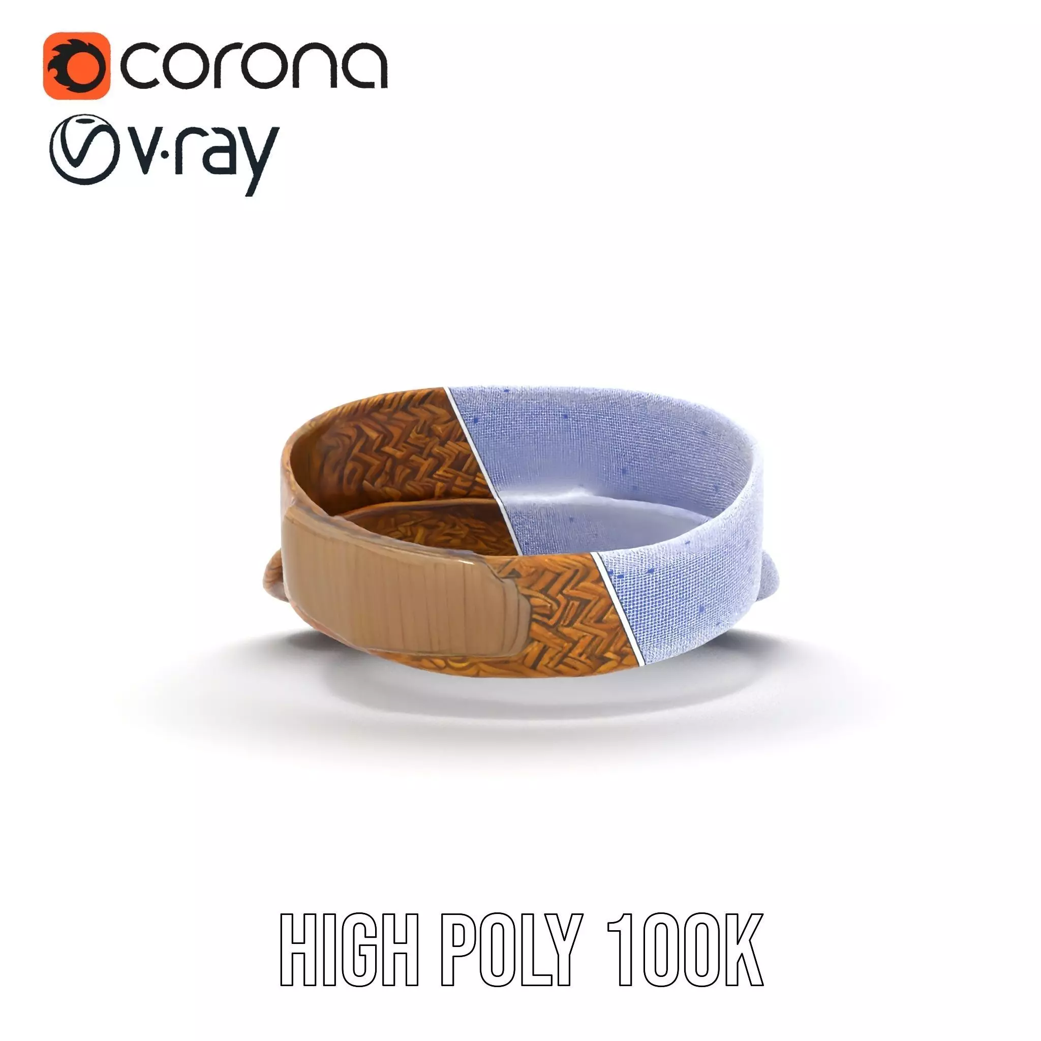 Natural Straw Sun Visor model pack Low-poly 3D model_34