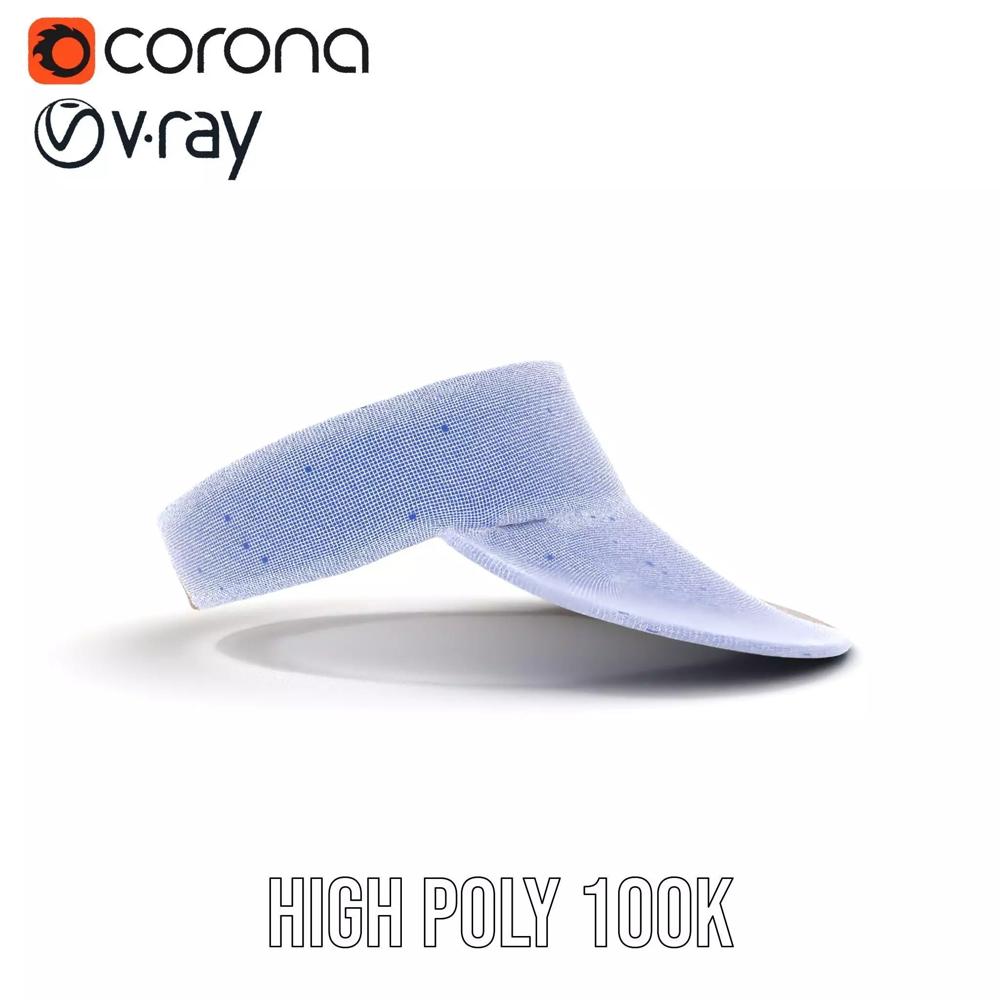 Natural Straw Sun Visor model pack Low-poly 3D model_32