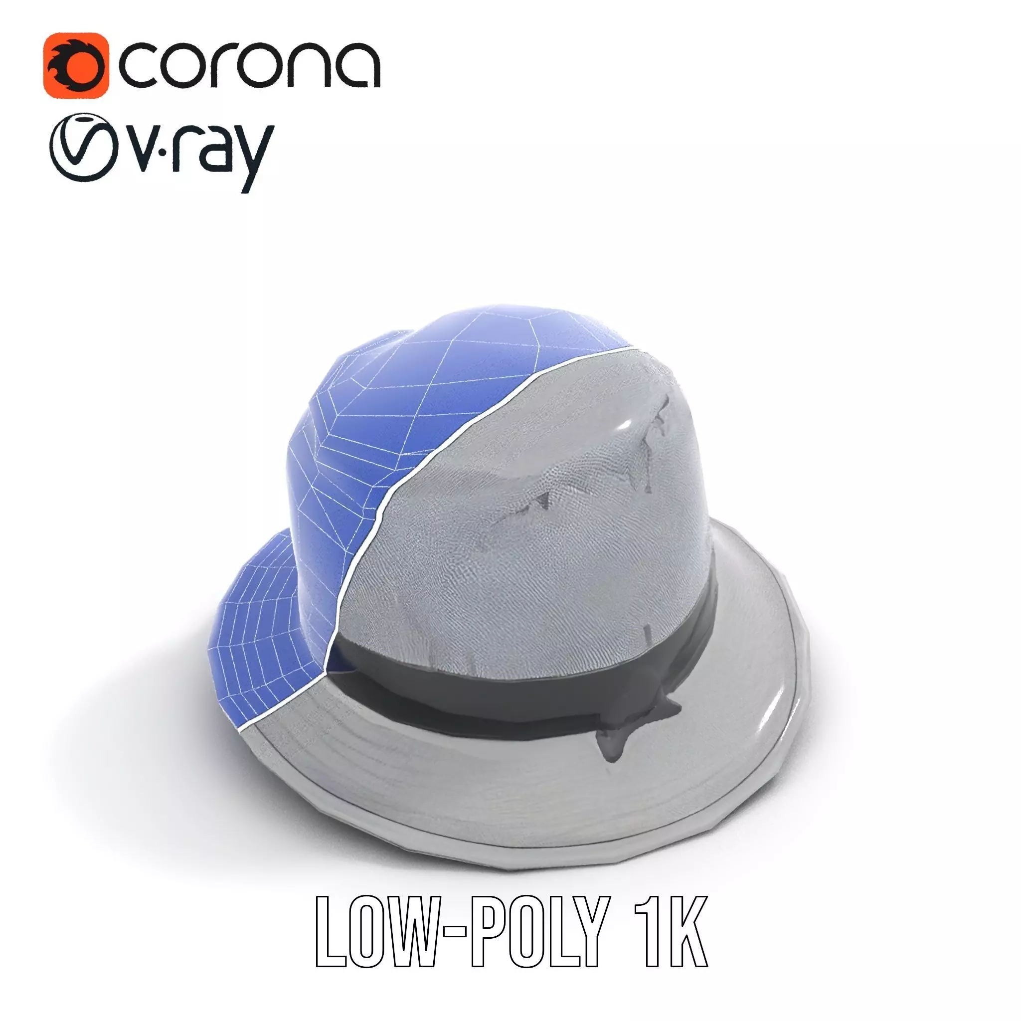 Canvas Bucket Hat model pack Low-poly 3D model_13