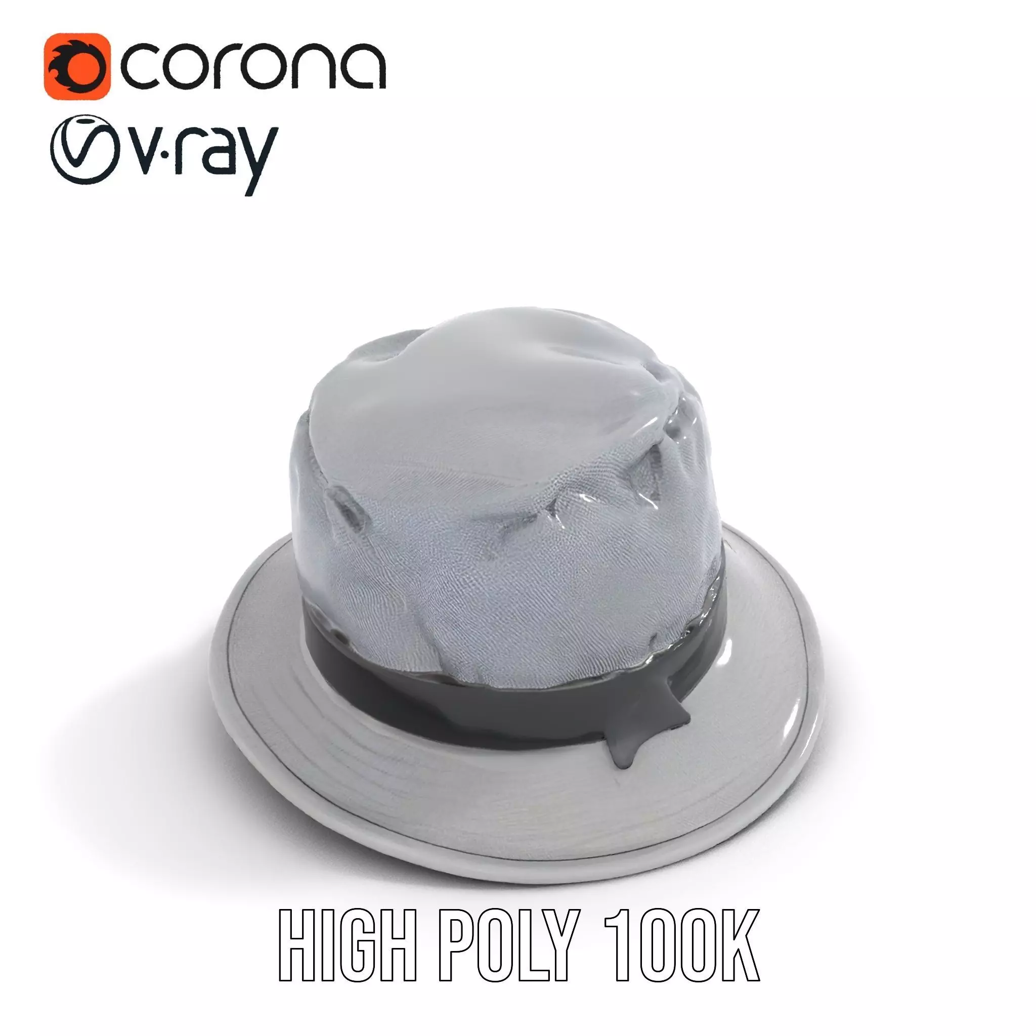 Canvas Bucket Hat model pack Low-poly 3D model_21