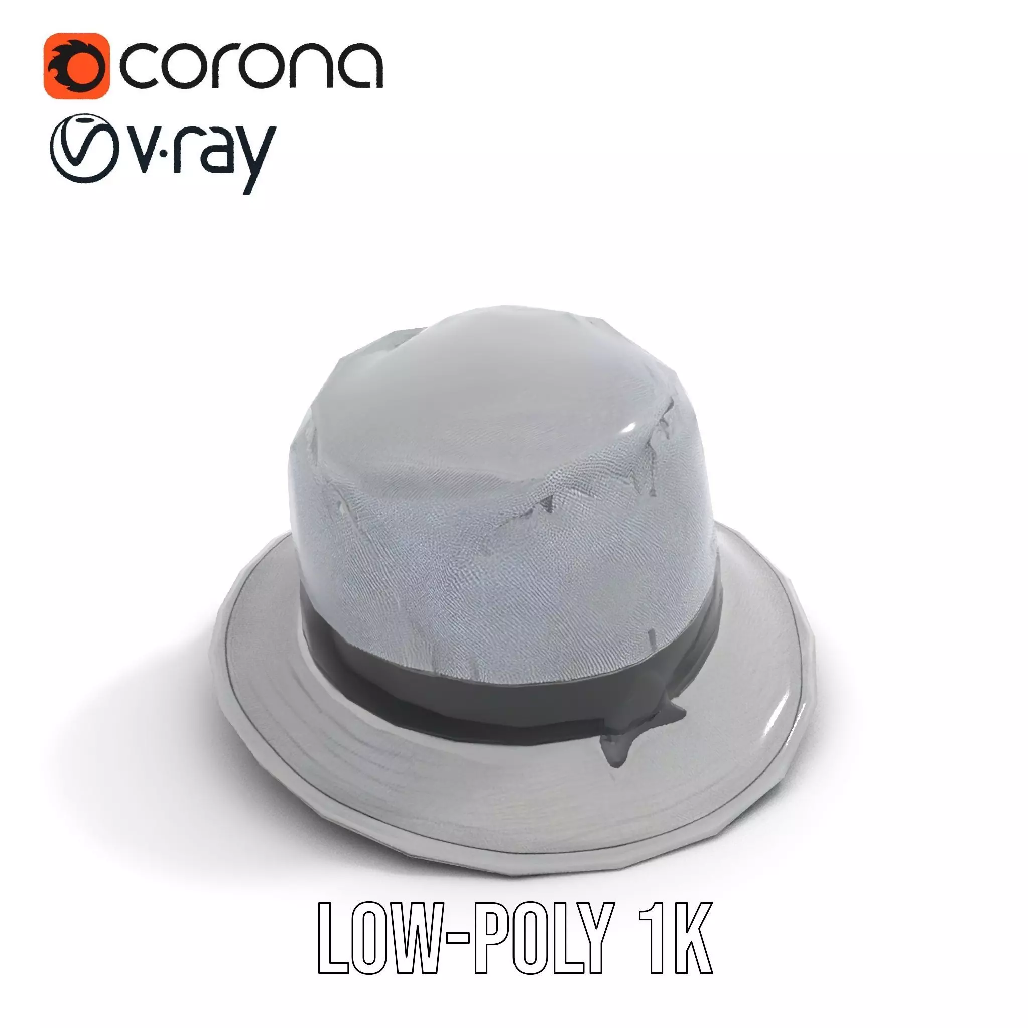 Canvas Bucket Hat model pack Low-poly 3D model_10