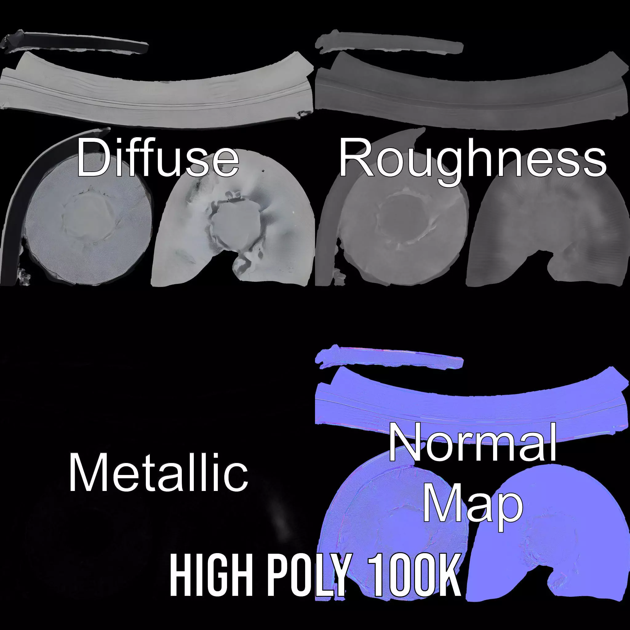 Canvas Bucket Hat model pack Low-poly 3D model_4