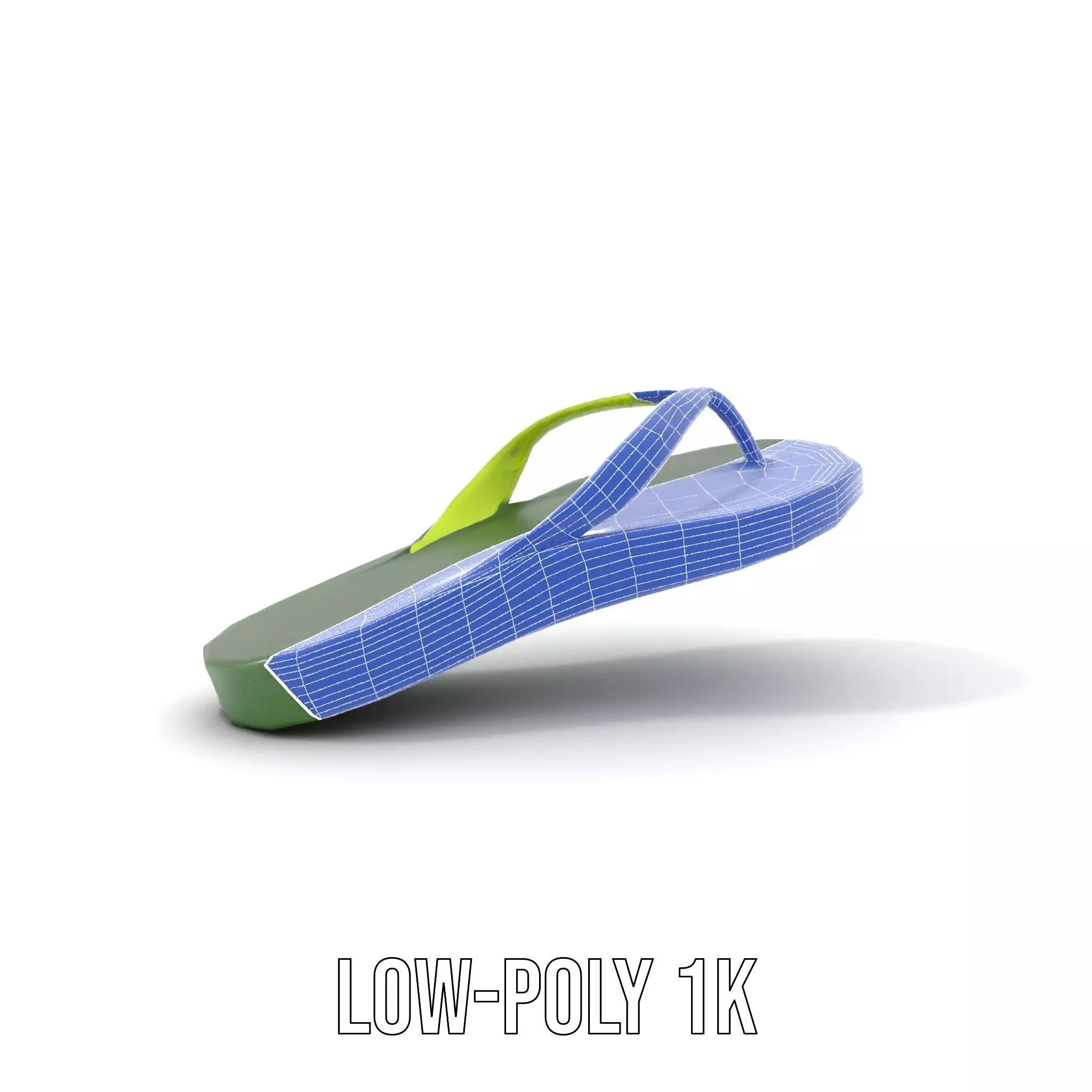 Lime Green Sandal model pack Low-poly 3D model_29