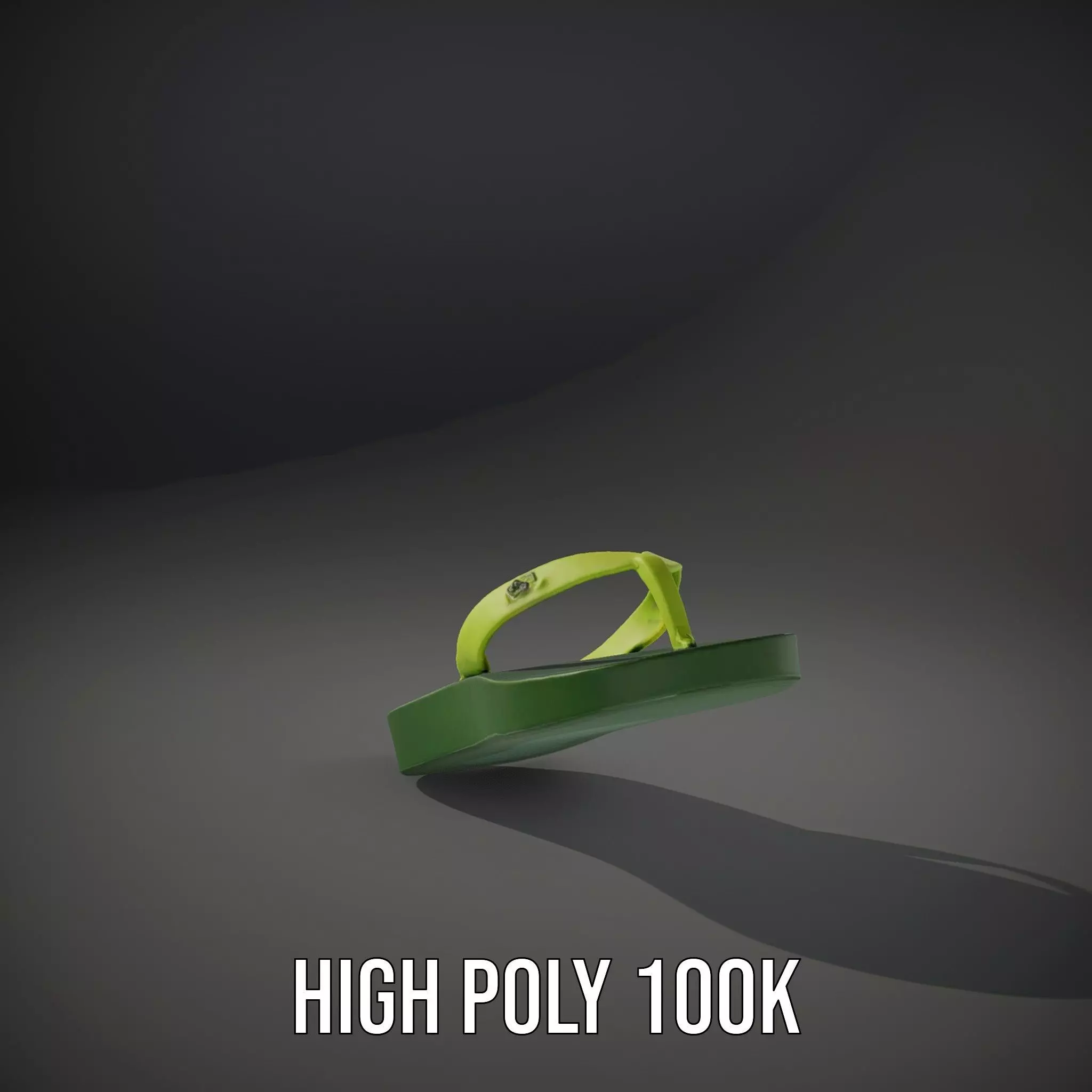 Lime Green Sandal model pack Low-poly 3D model_11