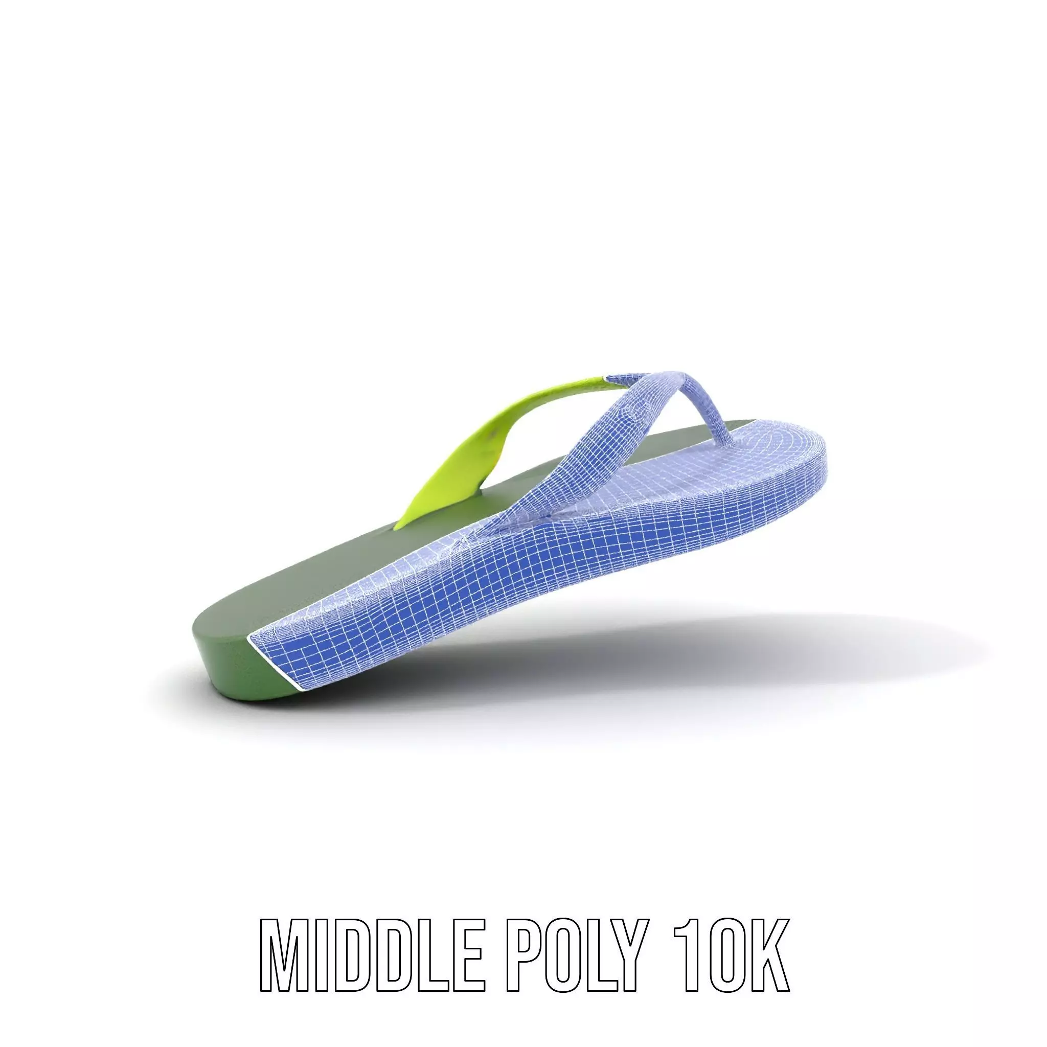 Lime Green Sandal model pack Low-poly 3D model_23