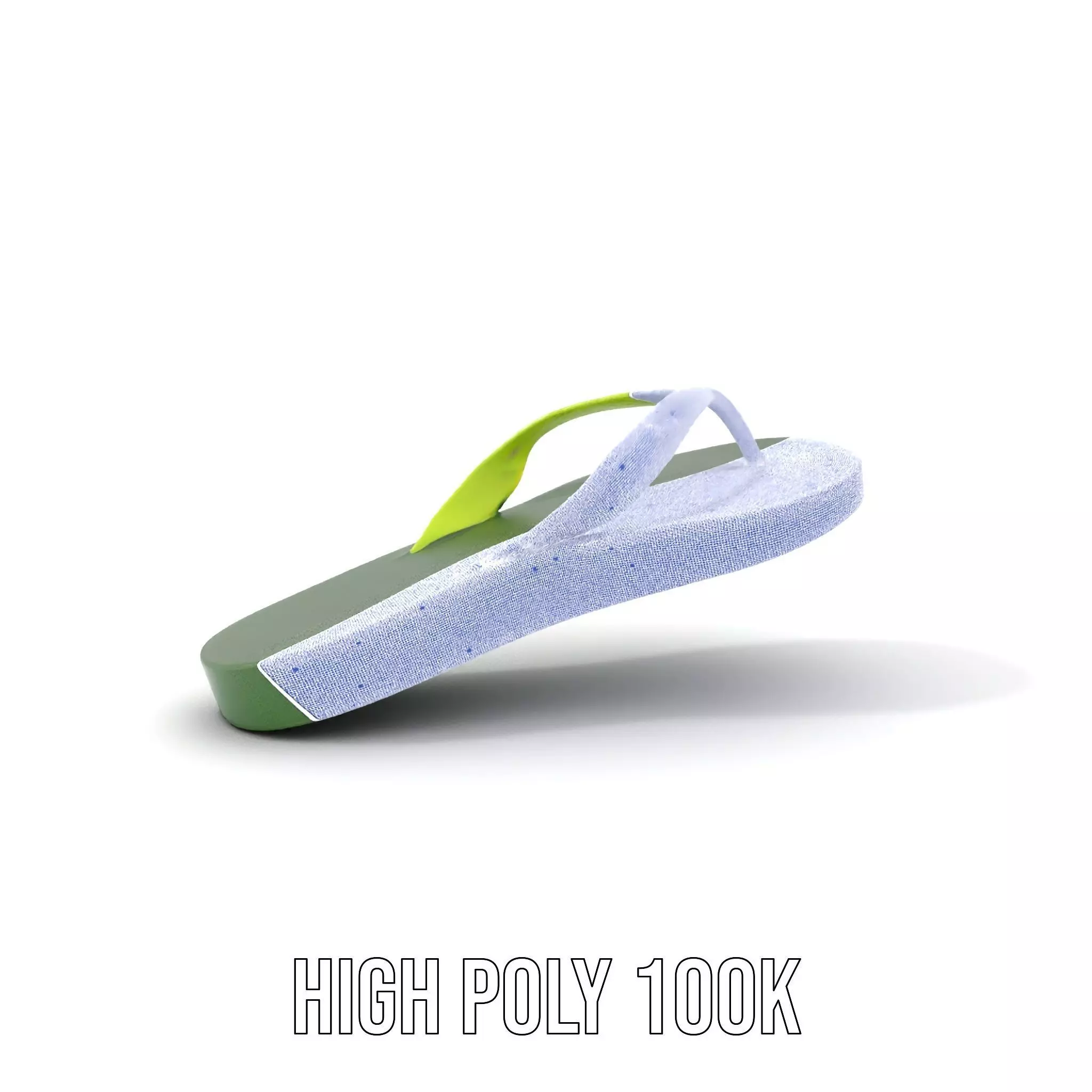 Lime Green Sandal model pack Low-poly 3D model_5