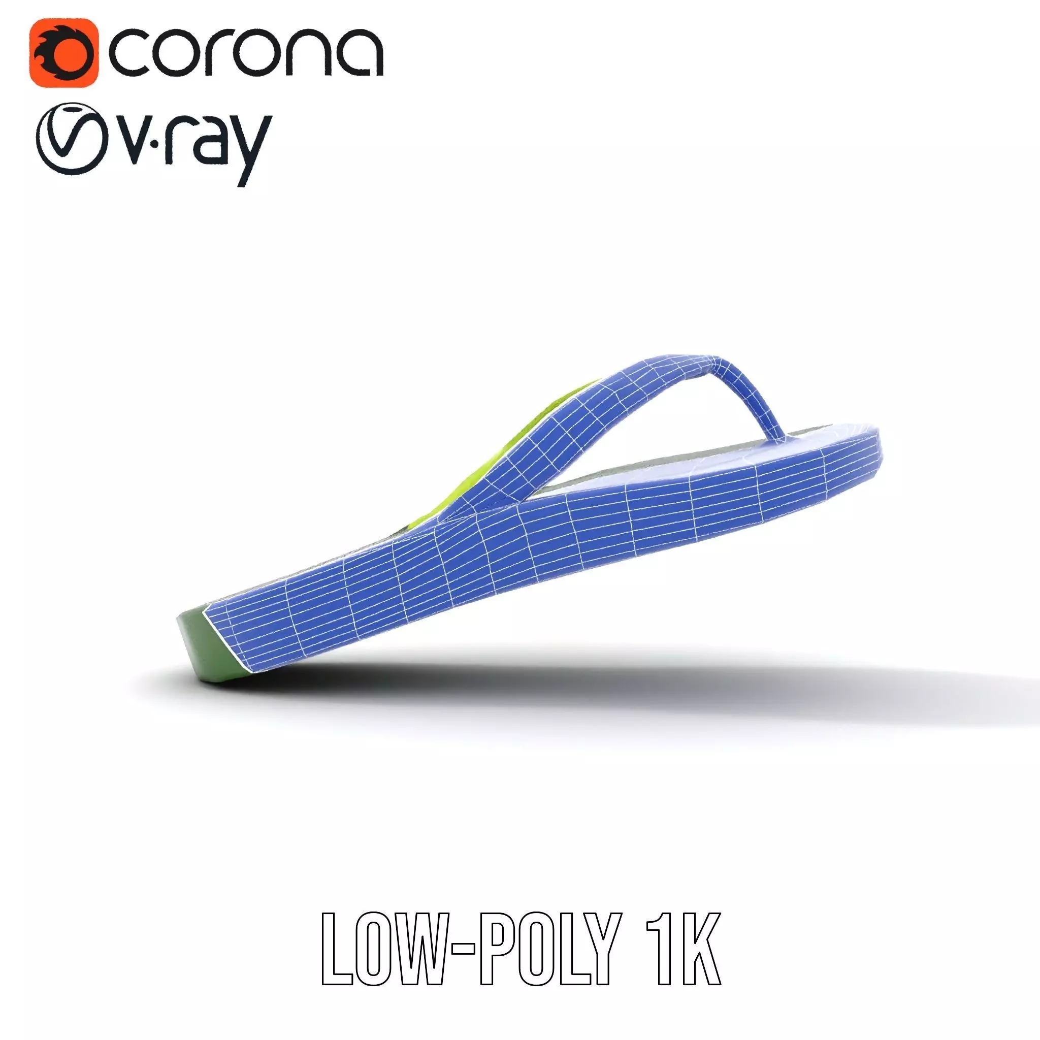 Lime Green Sandal model pack Low-poly 3D model_24