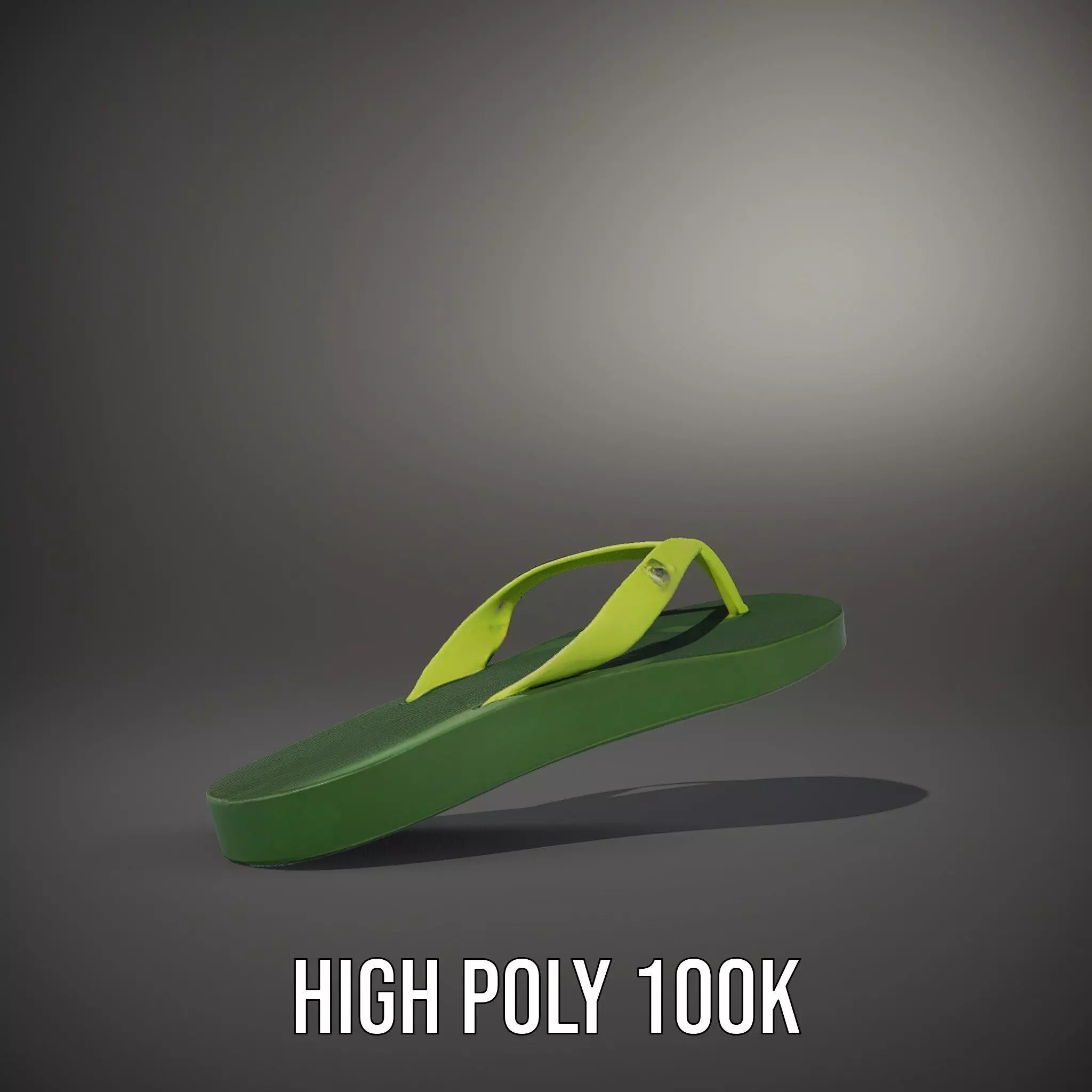 Lime Green Sandal model pack Low-poly 3D model_9