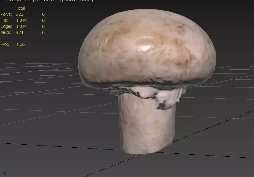 Mushroom M02 Low-poly 3D model_2