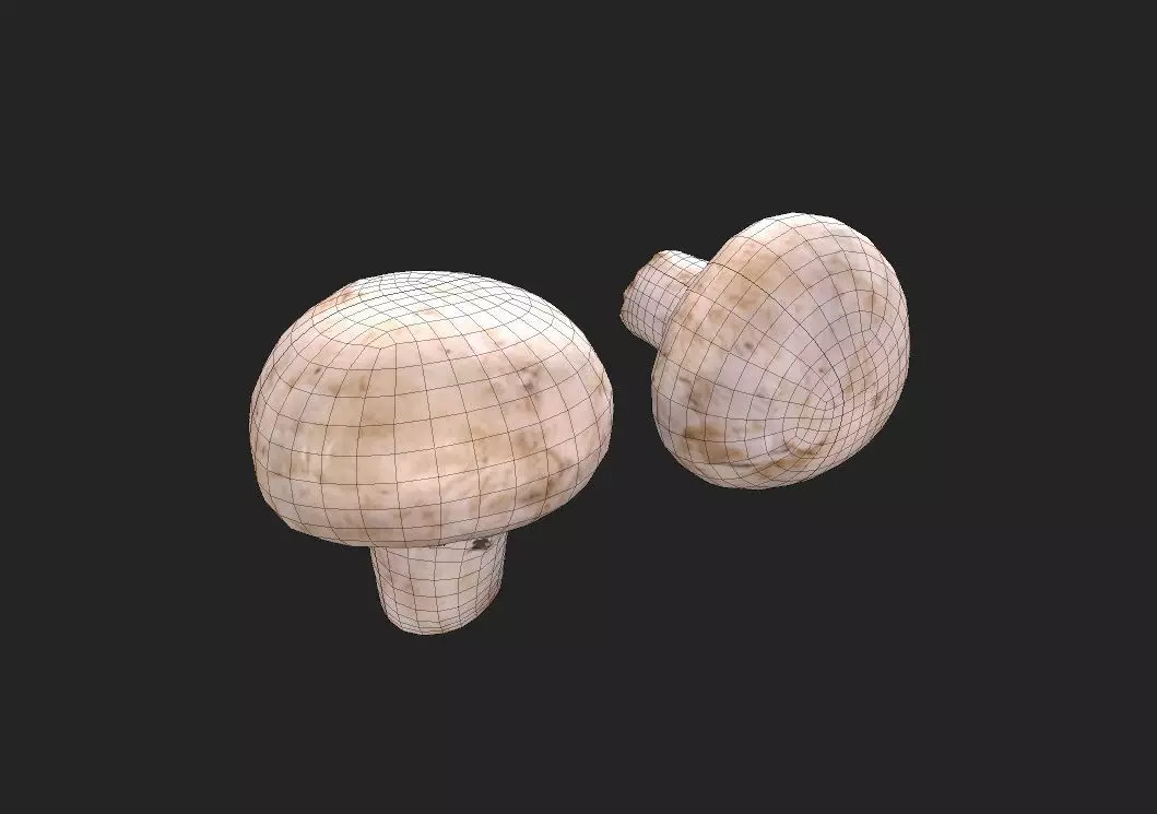 Mushroom M02 Low-poly 3D model_1