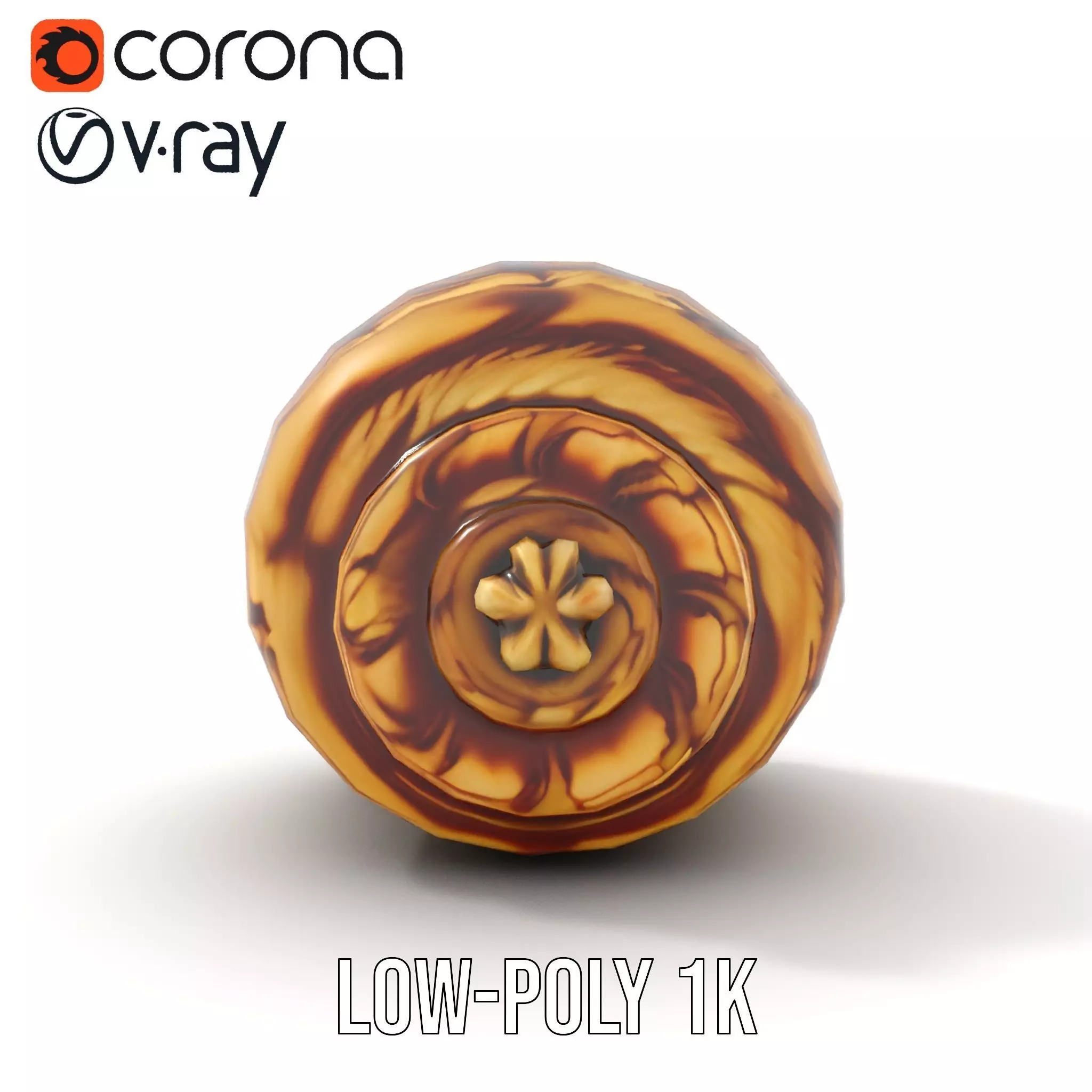 Spiral Seashell model pack Low-poly 3D model_15