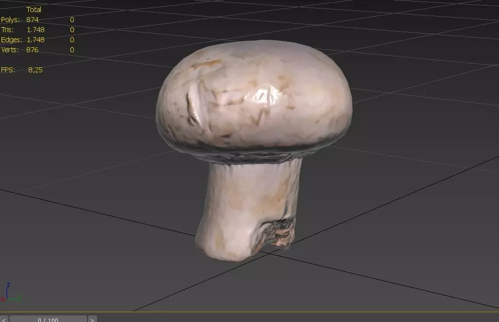 Mushroom M04 Low-poly 3D model_2