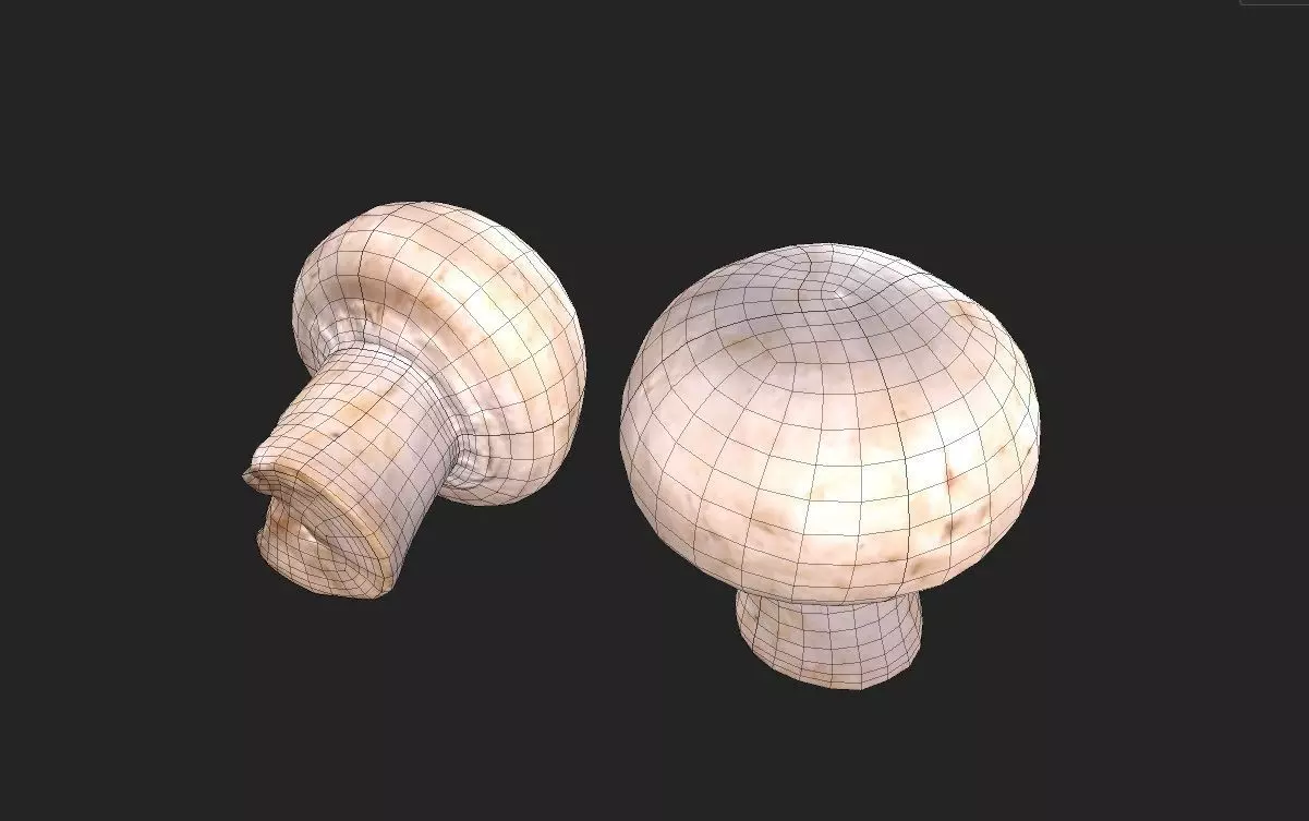 Mushroom M04 Low-poly 3D model_6
