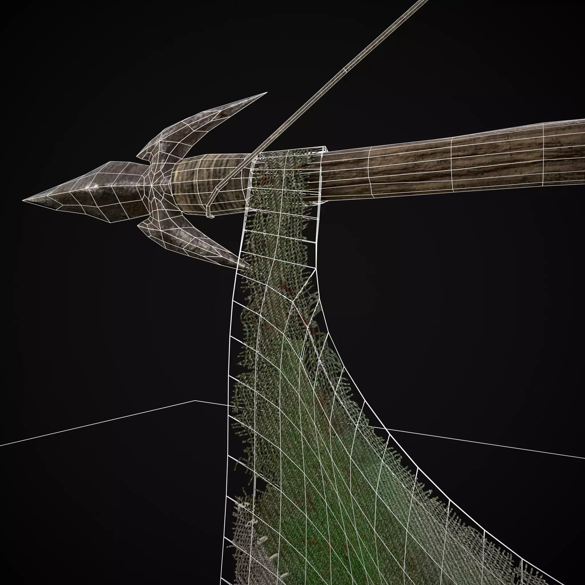 GW War Banner Low-poly 3D model_18