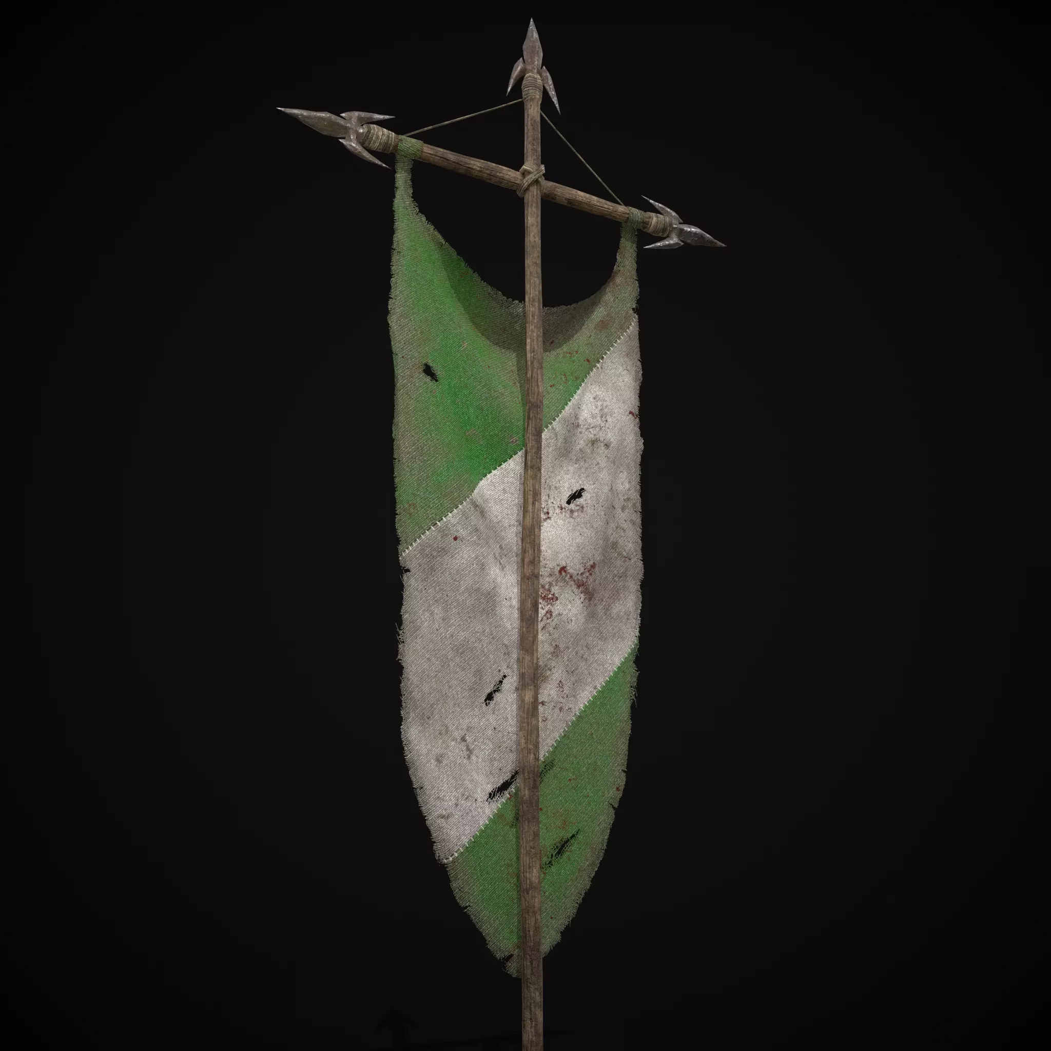 GW War Banner Low-poly 3D model_15