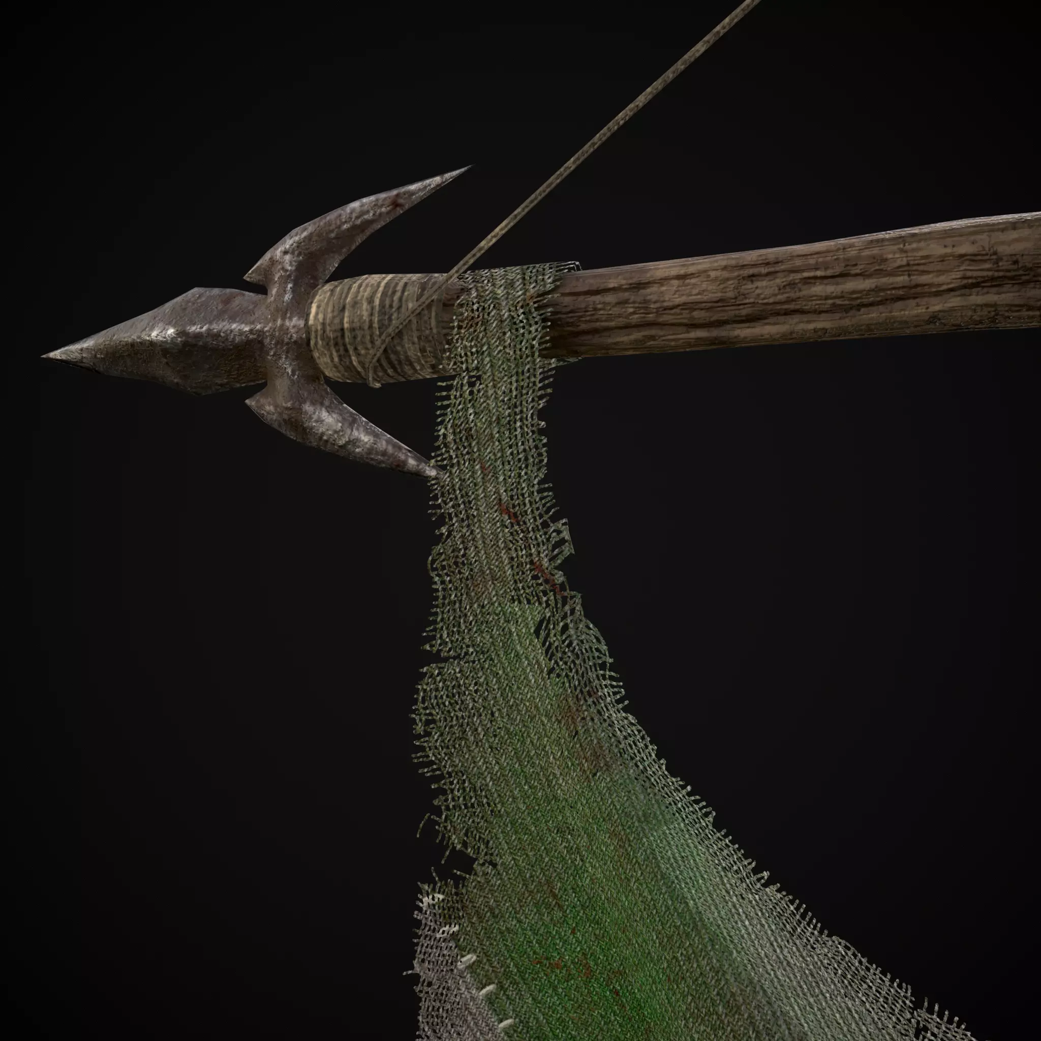 GW War Banner Low-poly 3D model_17