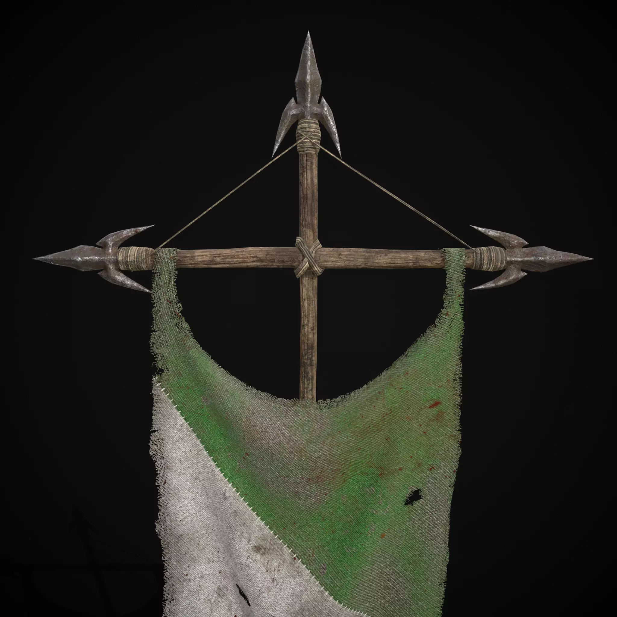 GW War Banner Low-poly 3D model_5