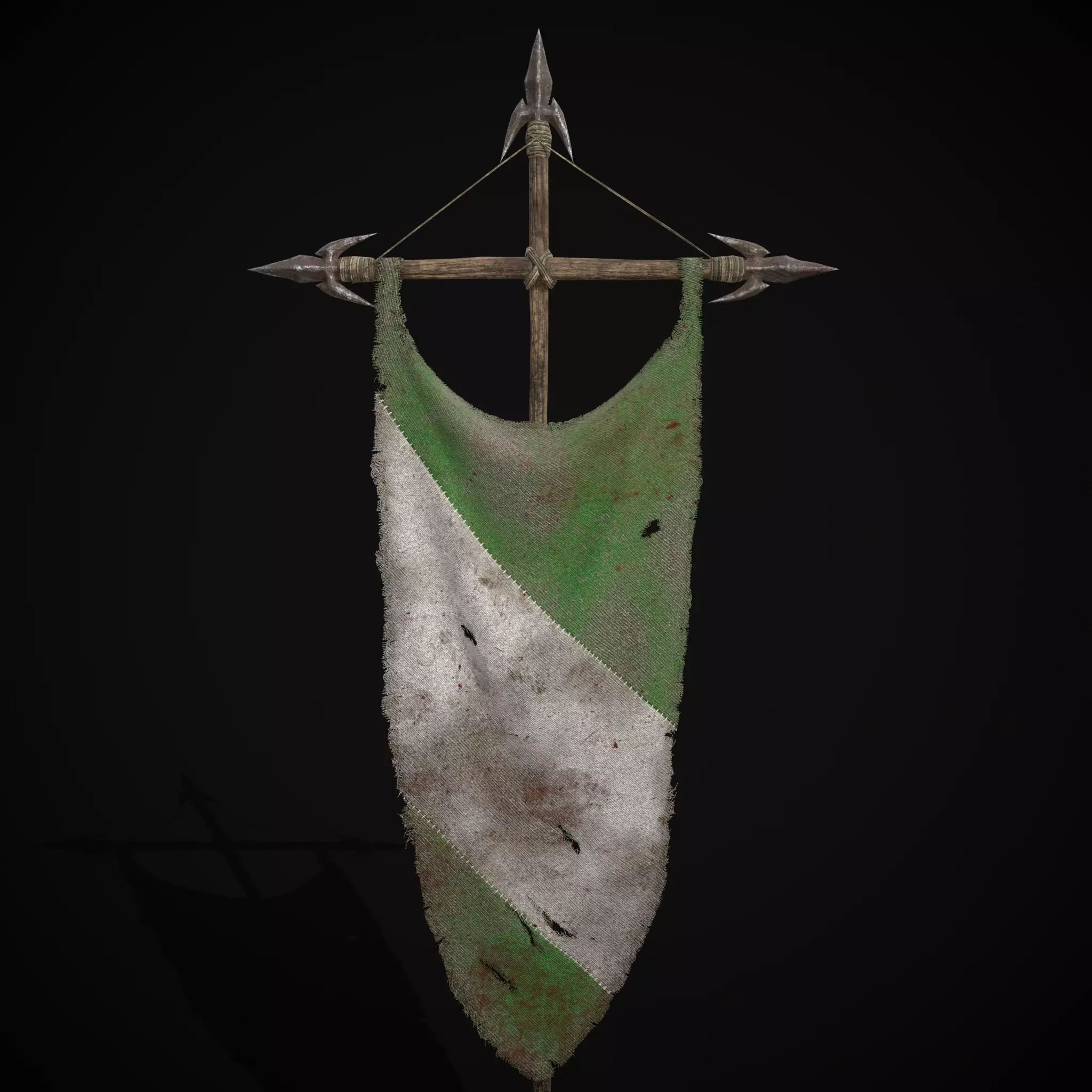 GW War Banner Low-poly 3D model_3