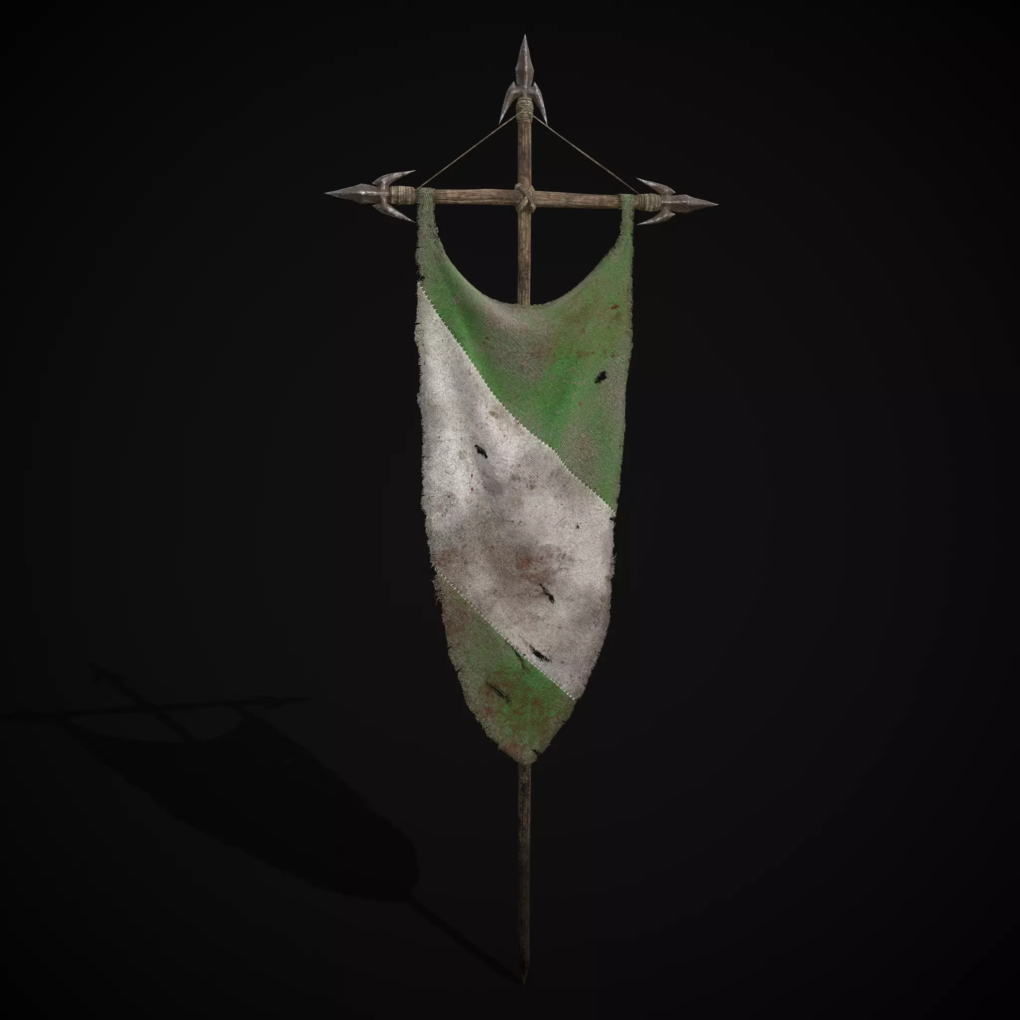 GW War Banner Low-poly 3D model_0