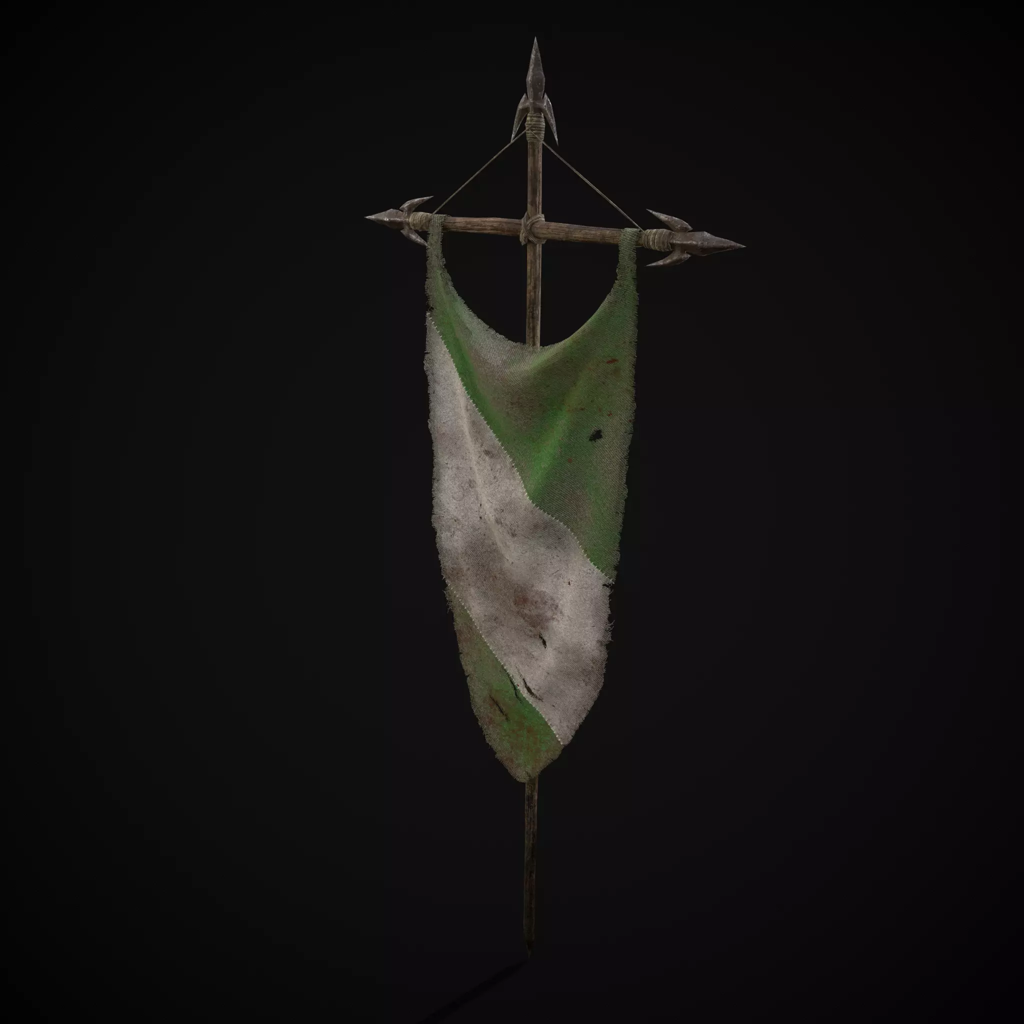 GW War Banner Low-poly 3D model_23