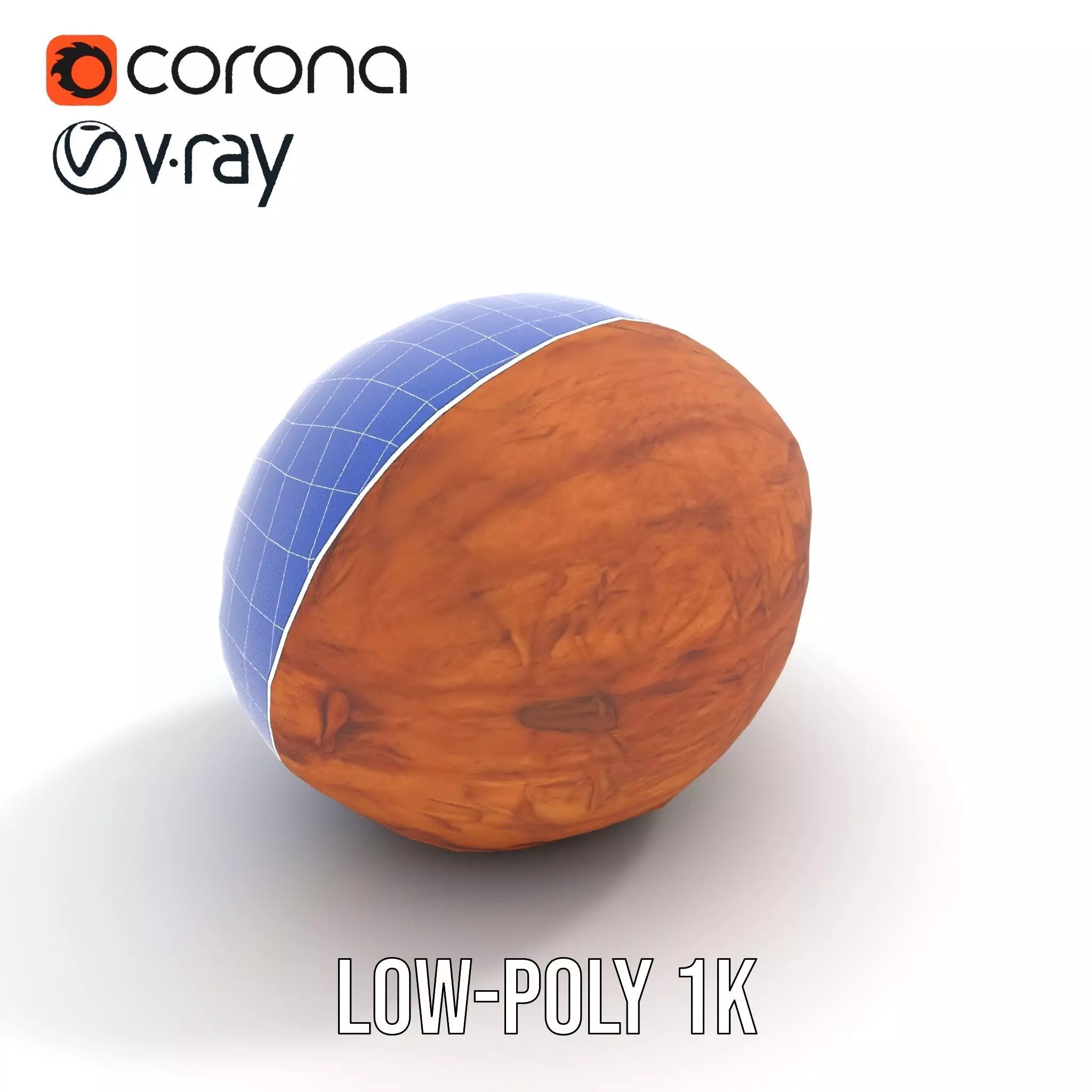 Rustic Coconut model pack Low-poly 3D model_23