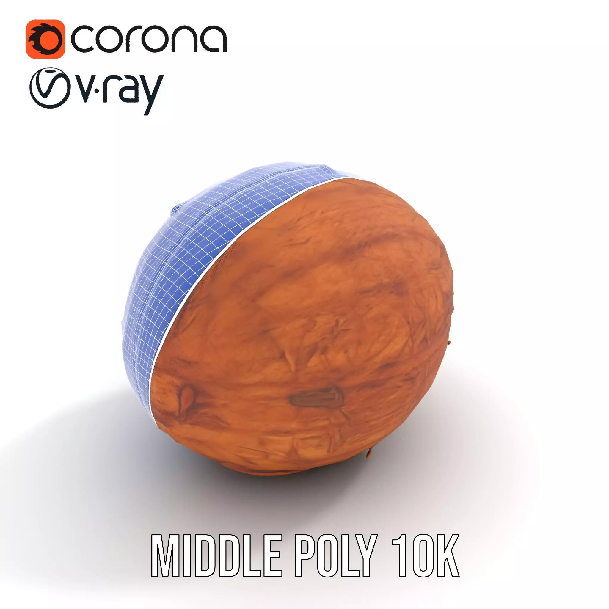 Rustic Coconut model pack Low-poly 3D model_14