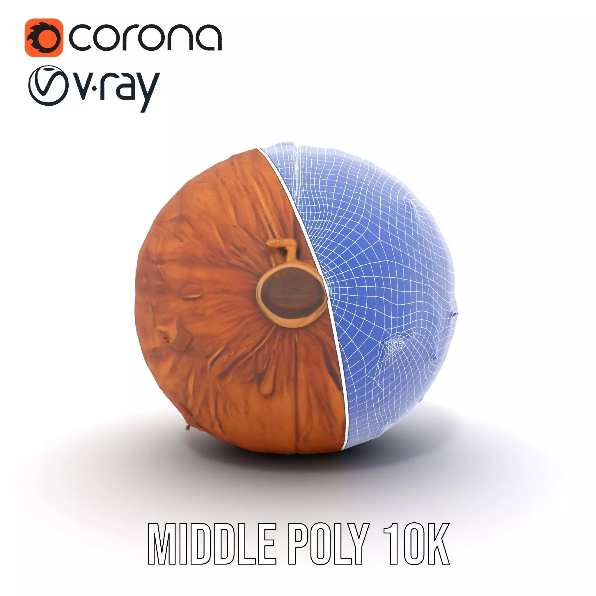 Rustic Coconut model pack Low-poly 3D model_27