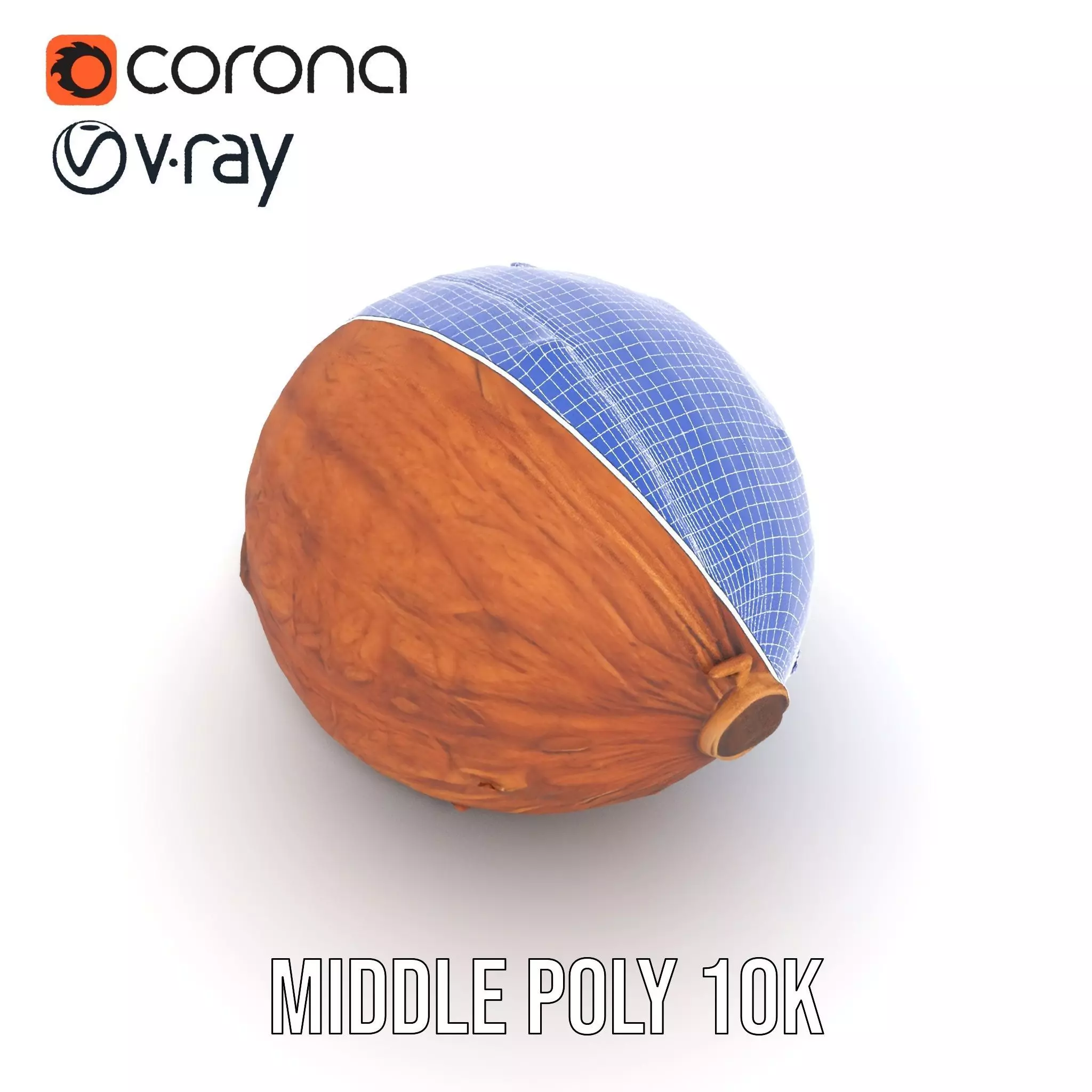 Rustic Coconut model pack Low-poly 3D model_17