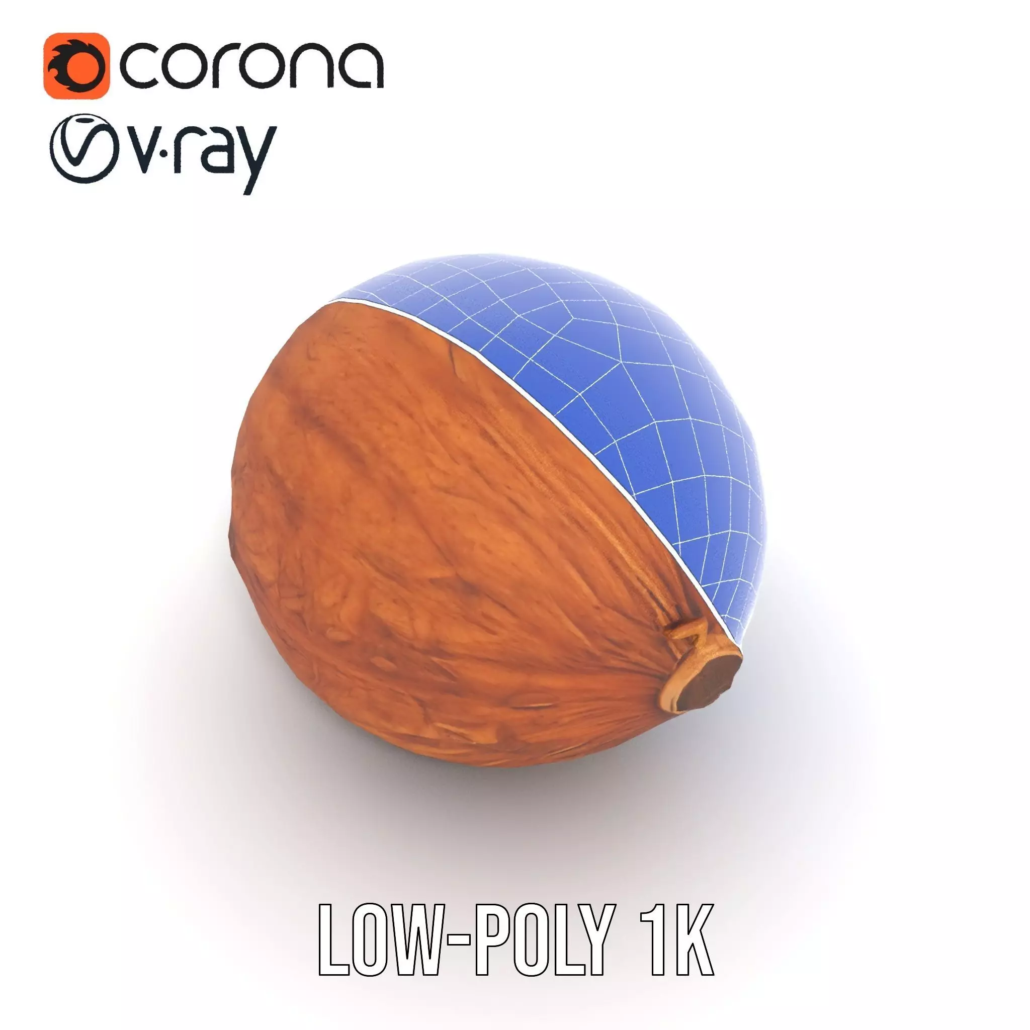 Rustic Coconut model pack Low-poly 3D model_26