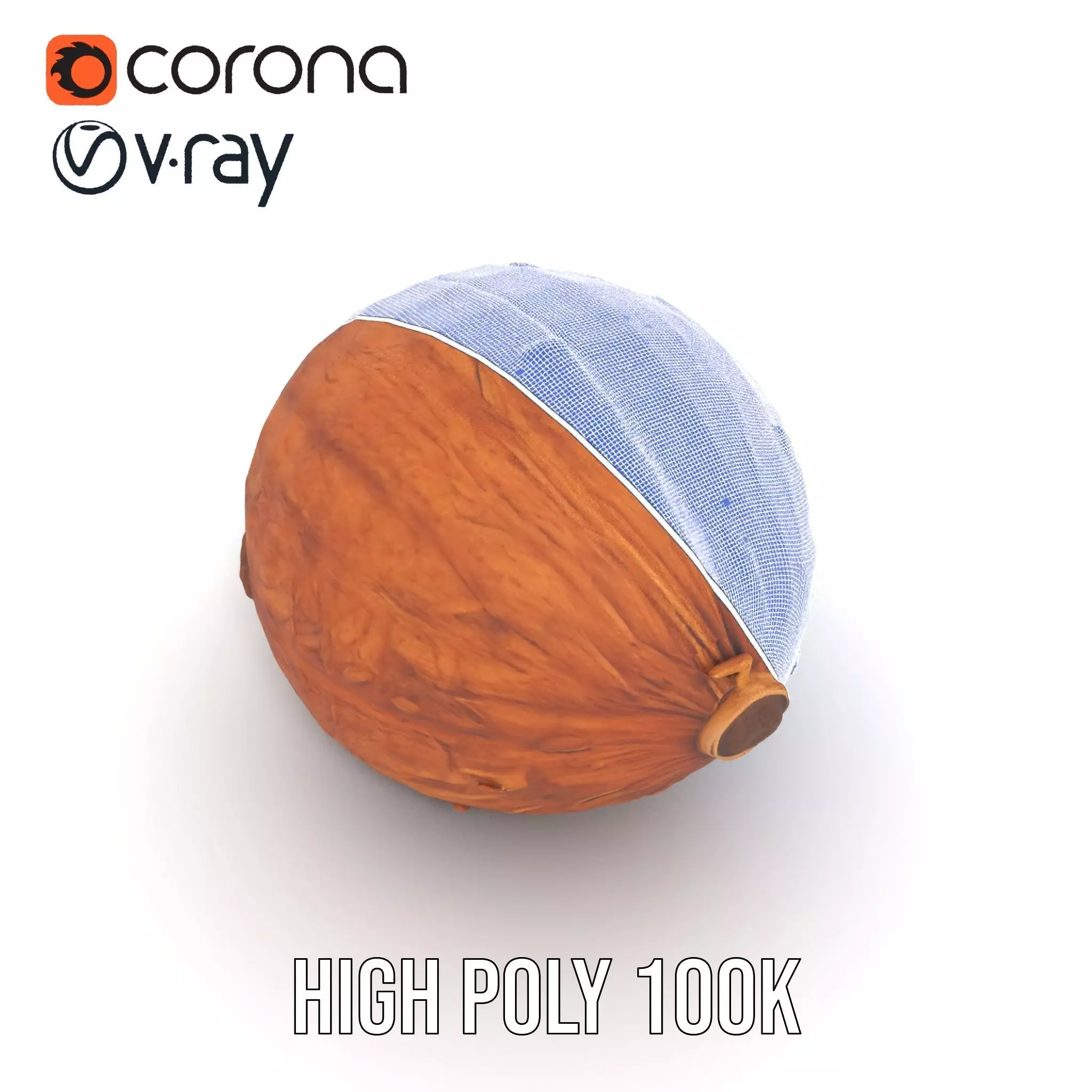 Rustic Coconut model pack Low-poly 3D model_33