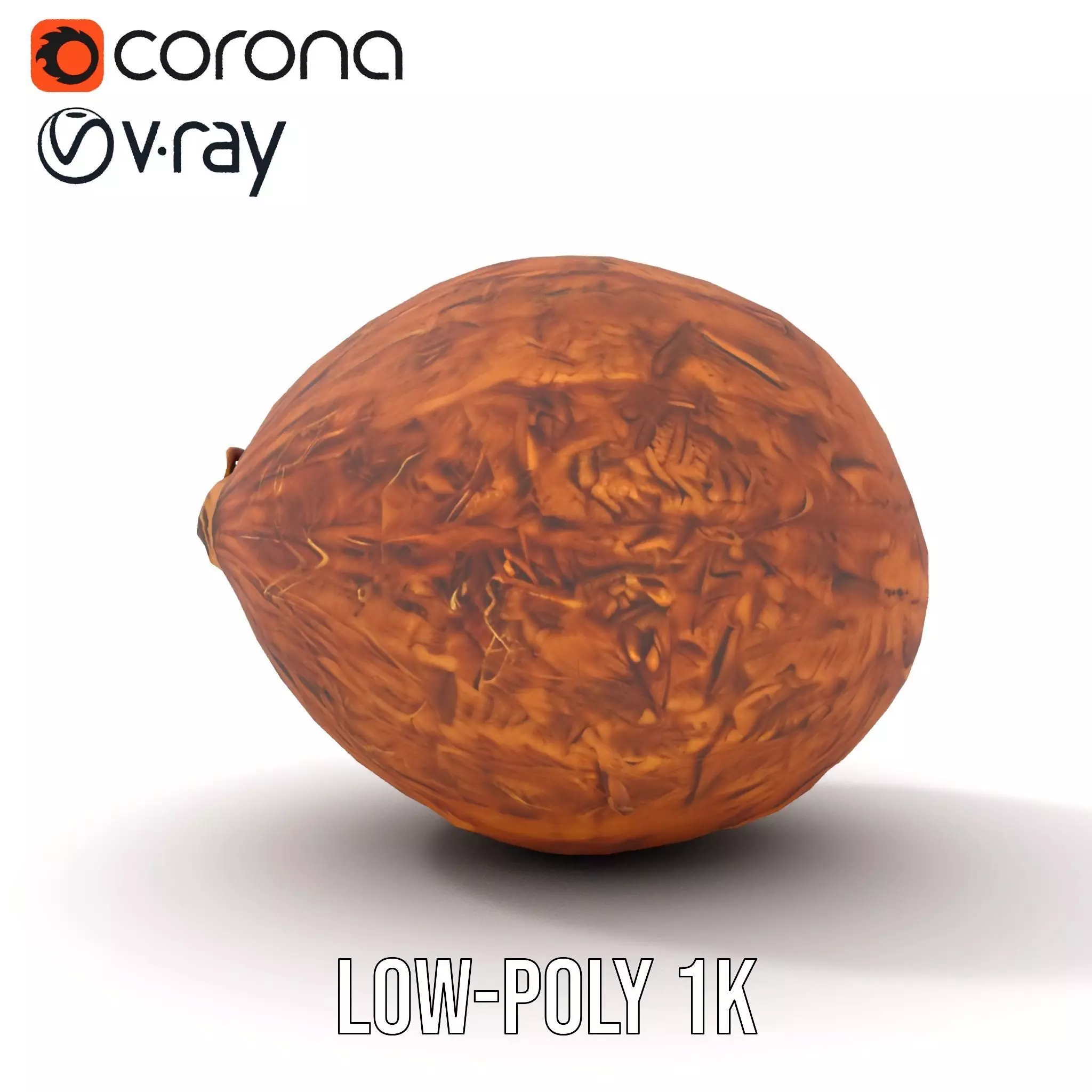 Rustic Coconut model pack Low-poly 3D model_13