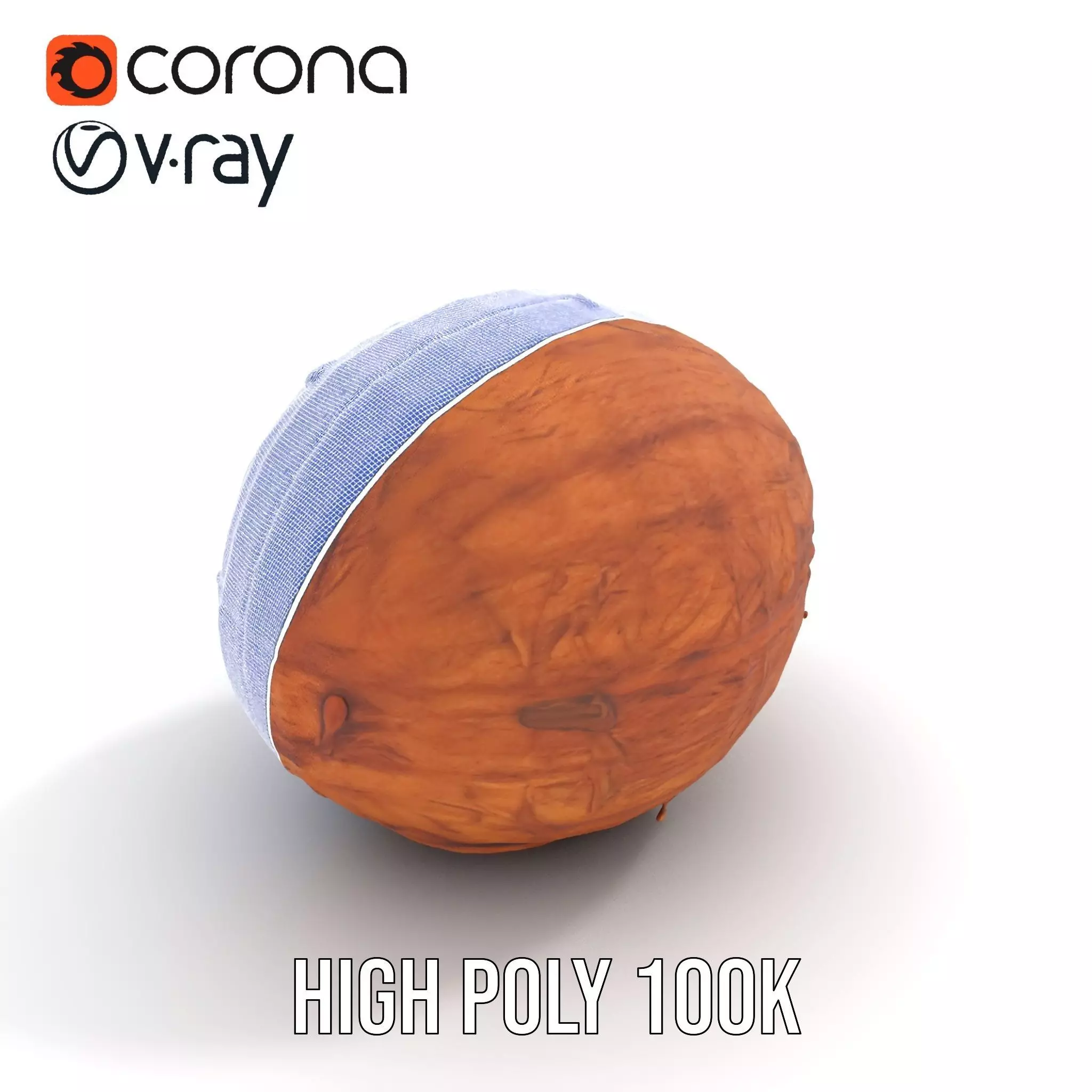 Rustic Coconut model pack Low-poly 3D model_32