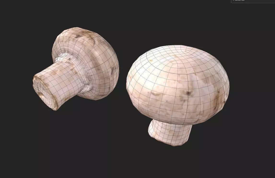 Mushroom M07 Low-poly 3D model_6