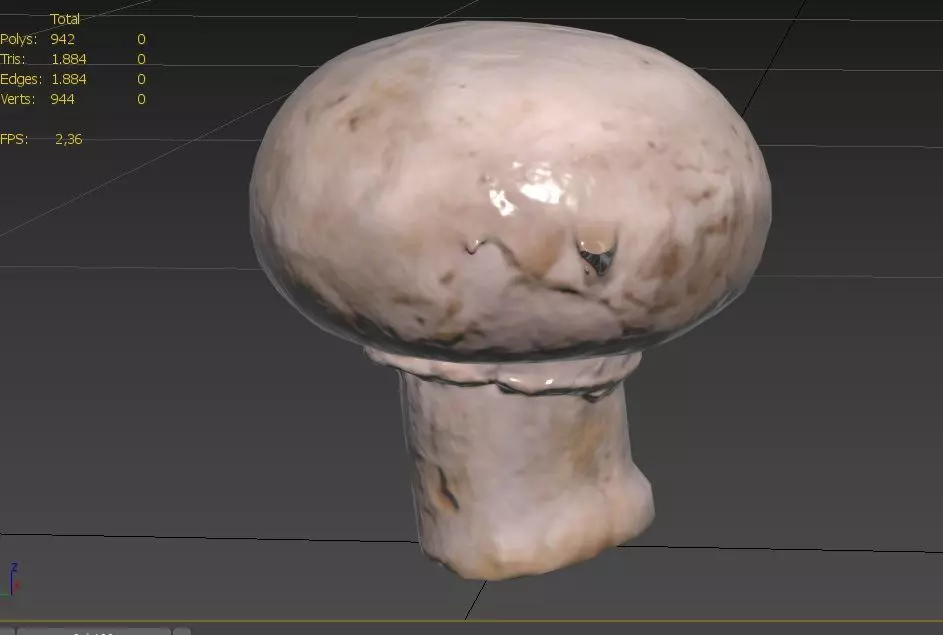 Mushroom M07 Low-poly 3D model_2