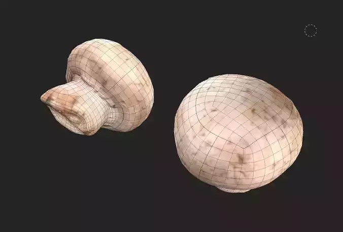 Mushroom  M09 Low-poly 3D model 7