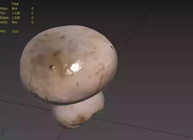 Mushroom  M09 Low-poly 3D model 3