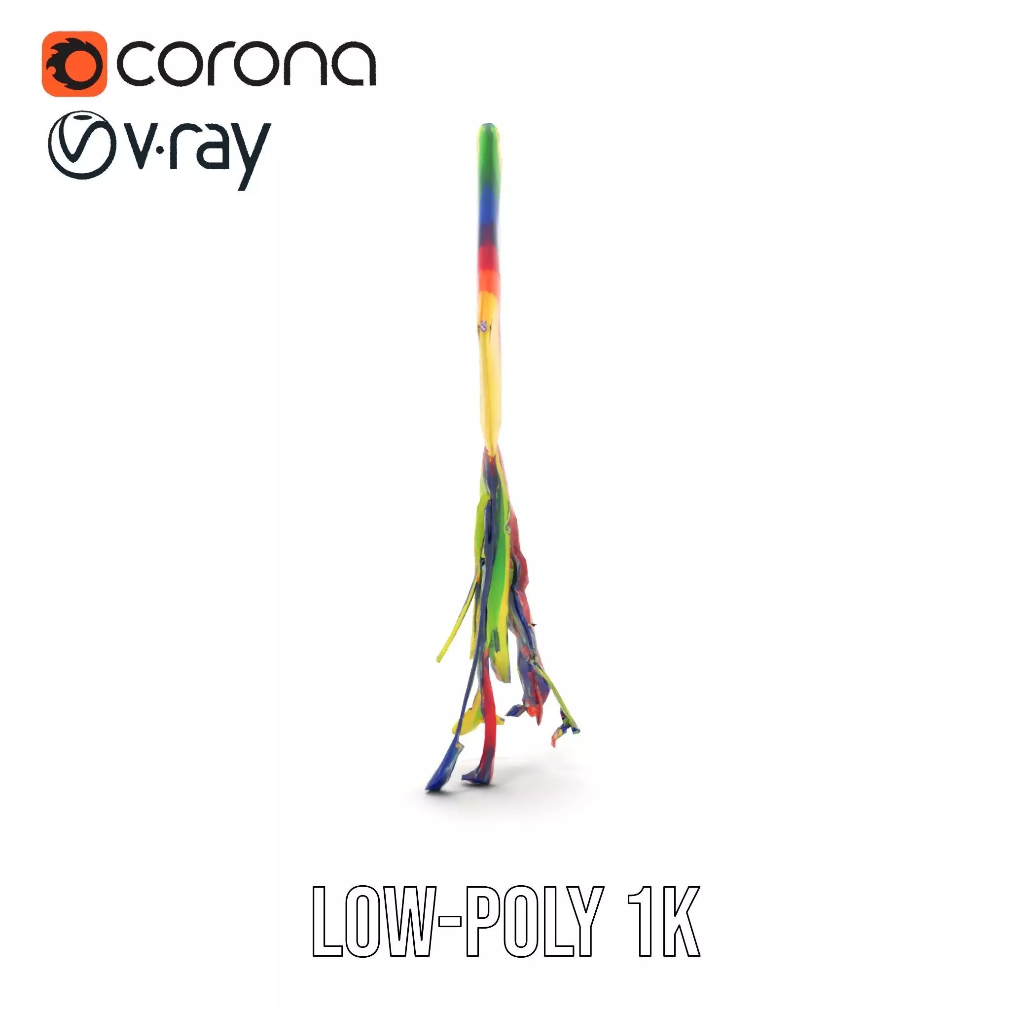 Rainbow Diamond Kite model pack Low-poly 3D model_26