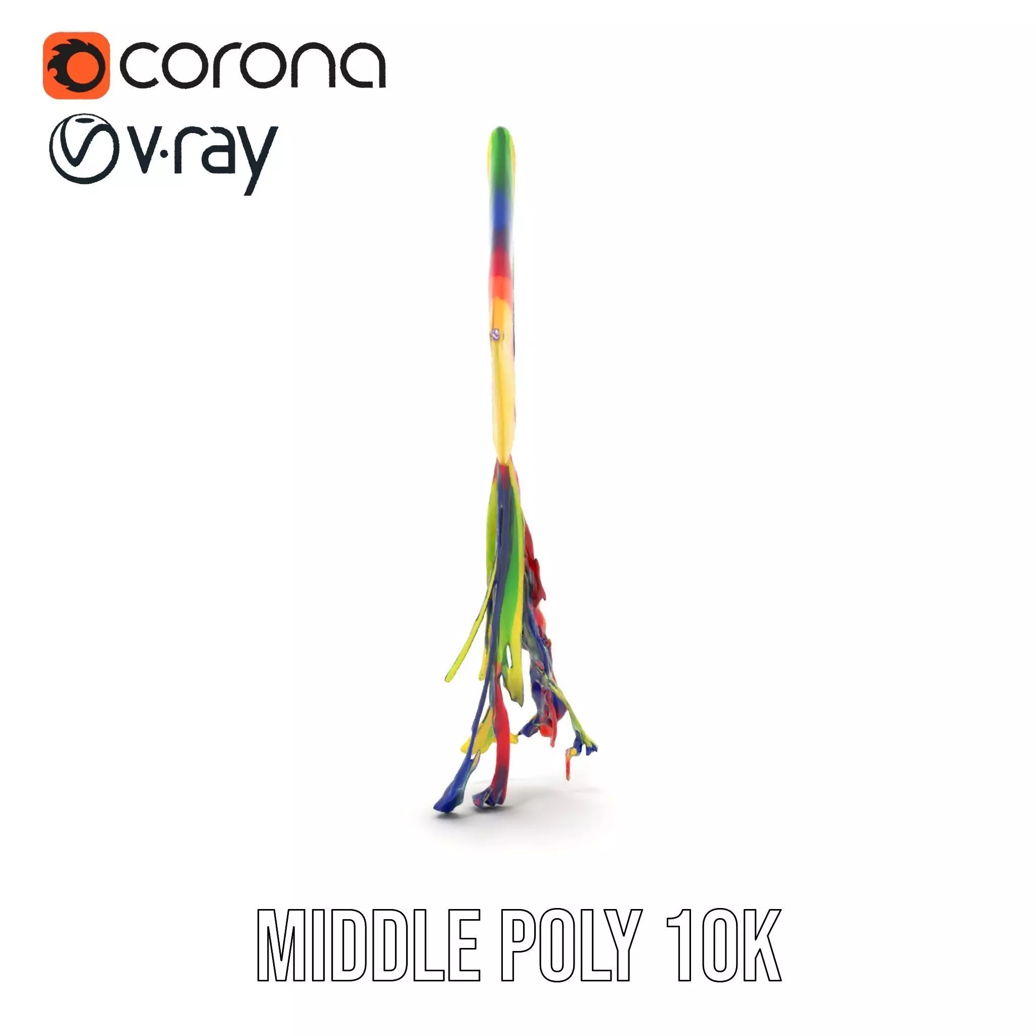 Rainbow Diamond Kite model pack Low-poly 3D model_27