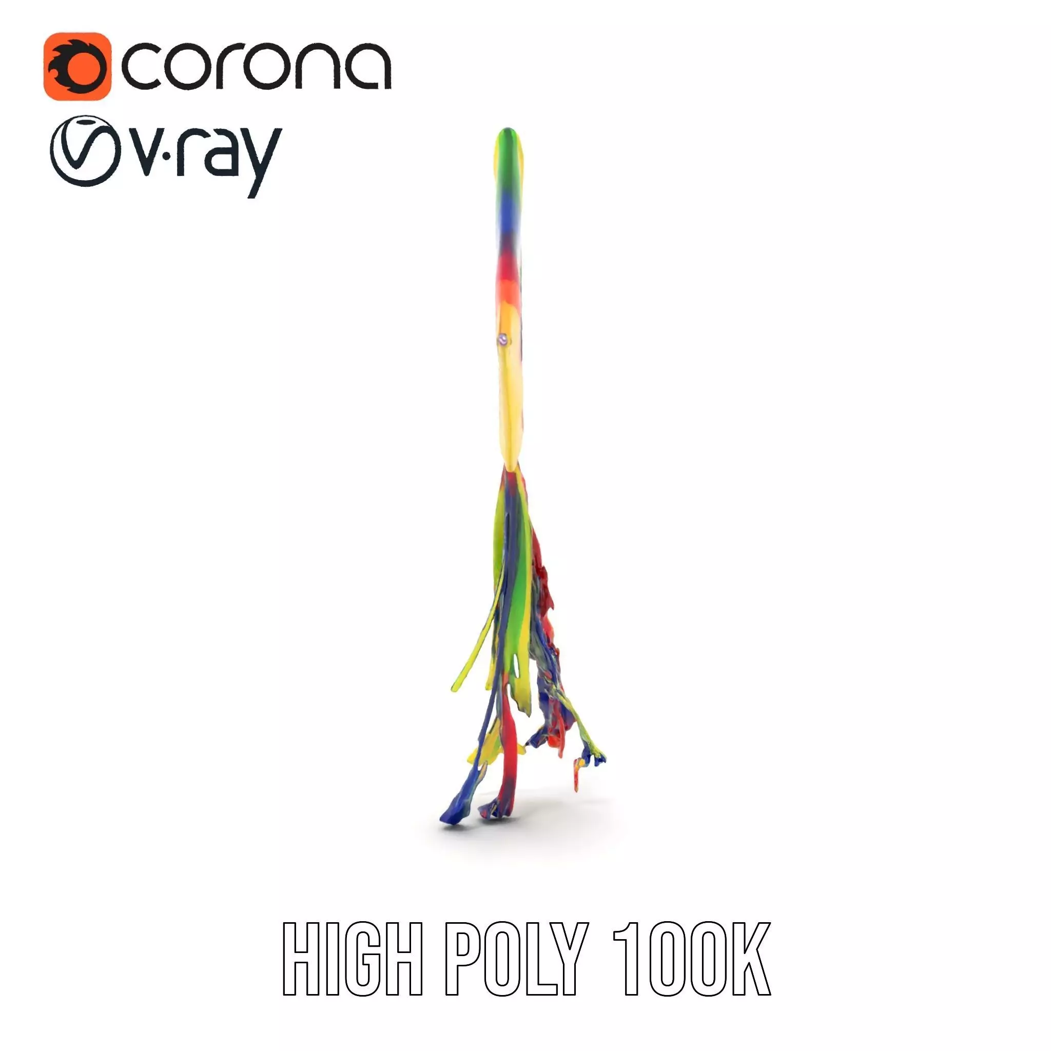 Rainbow Diamond Kite model pack Low-poly 3D model_32