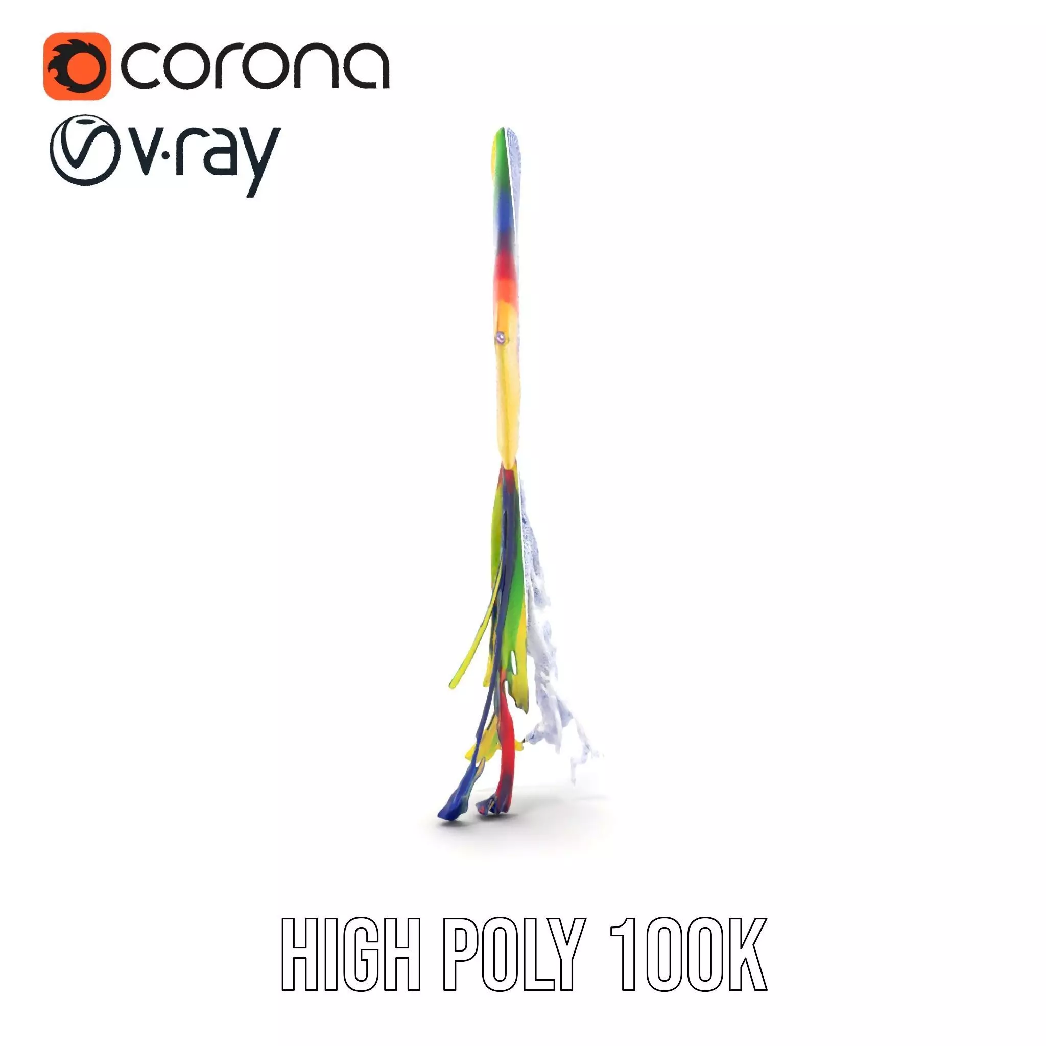 Rainbow Diamond Kite model pack Low-poly 3D model_35