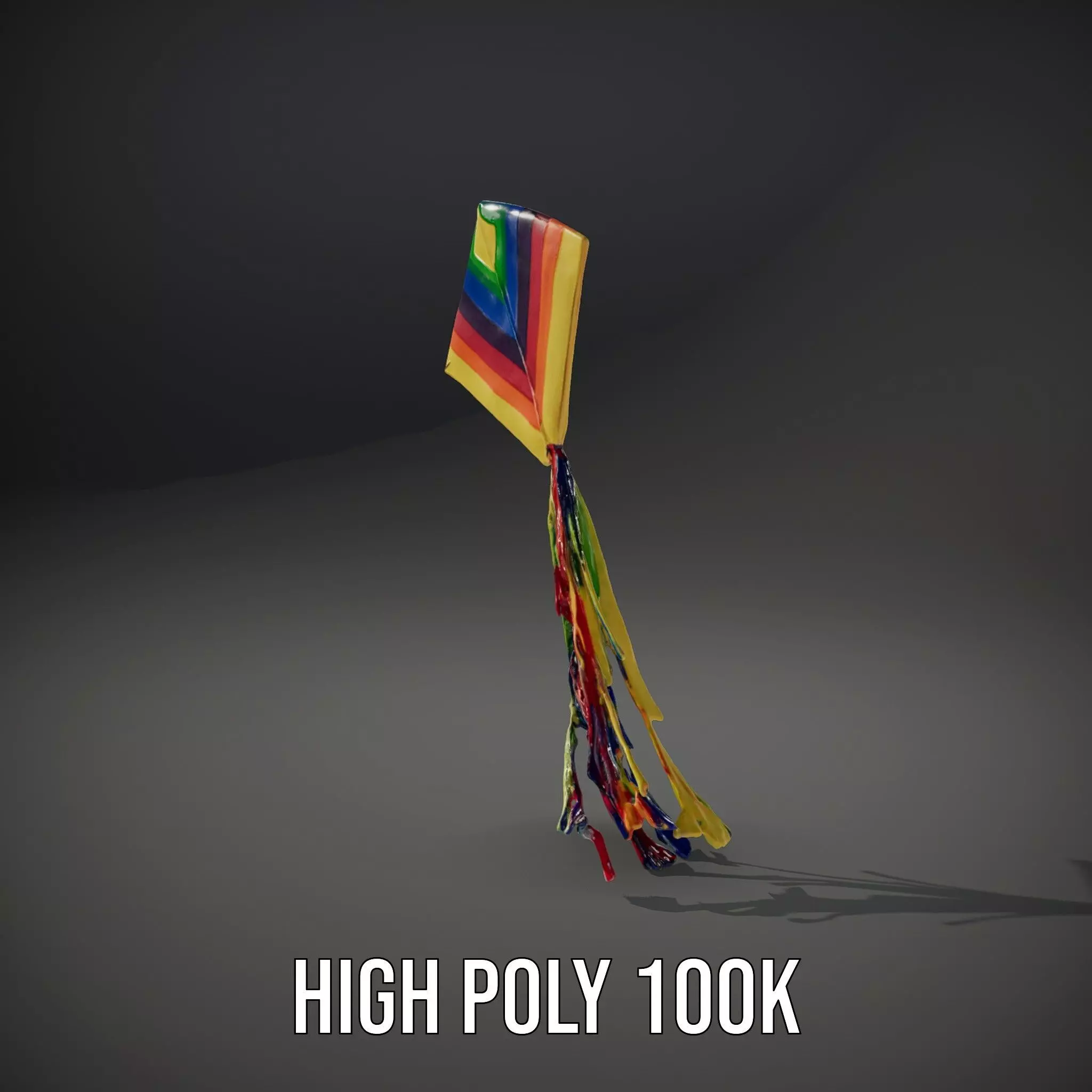 Rainbow Diamond Kite model pack Low-poly 3D model_11